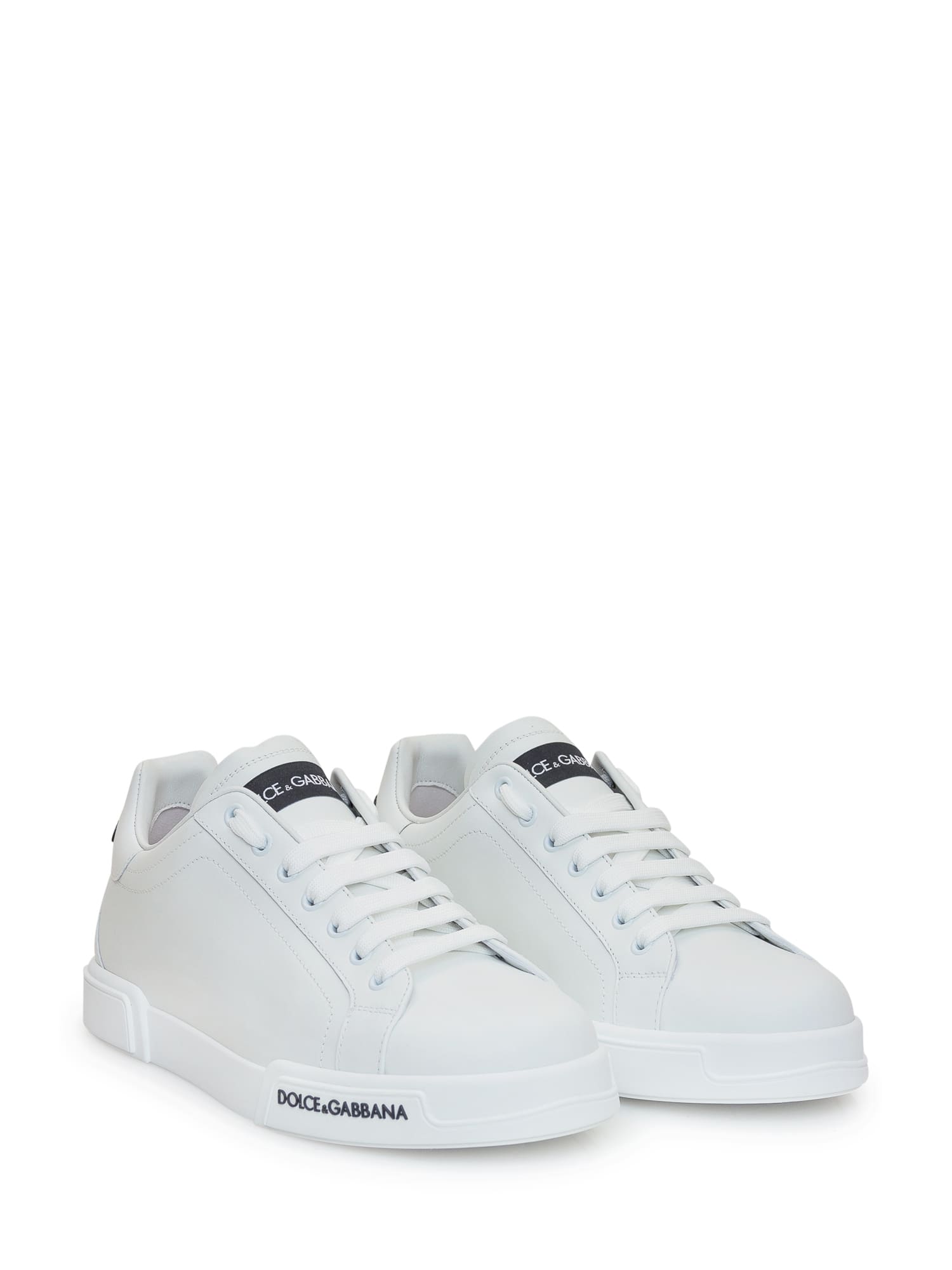 Shop Dolce & Gabbana Portofino Sneakers In White