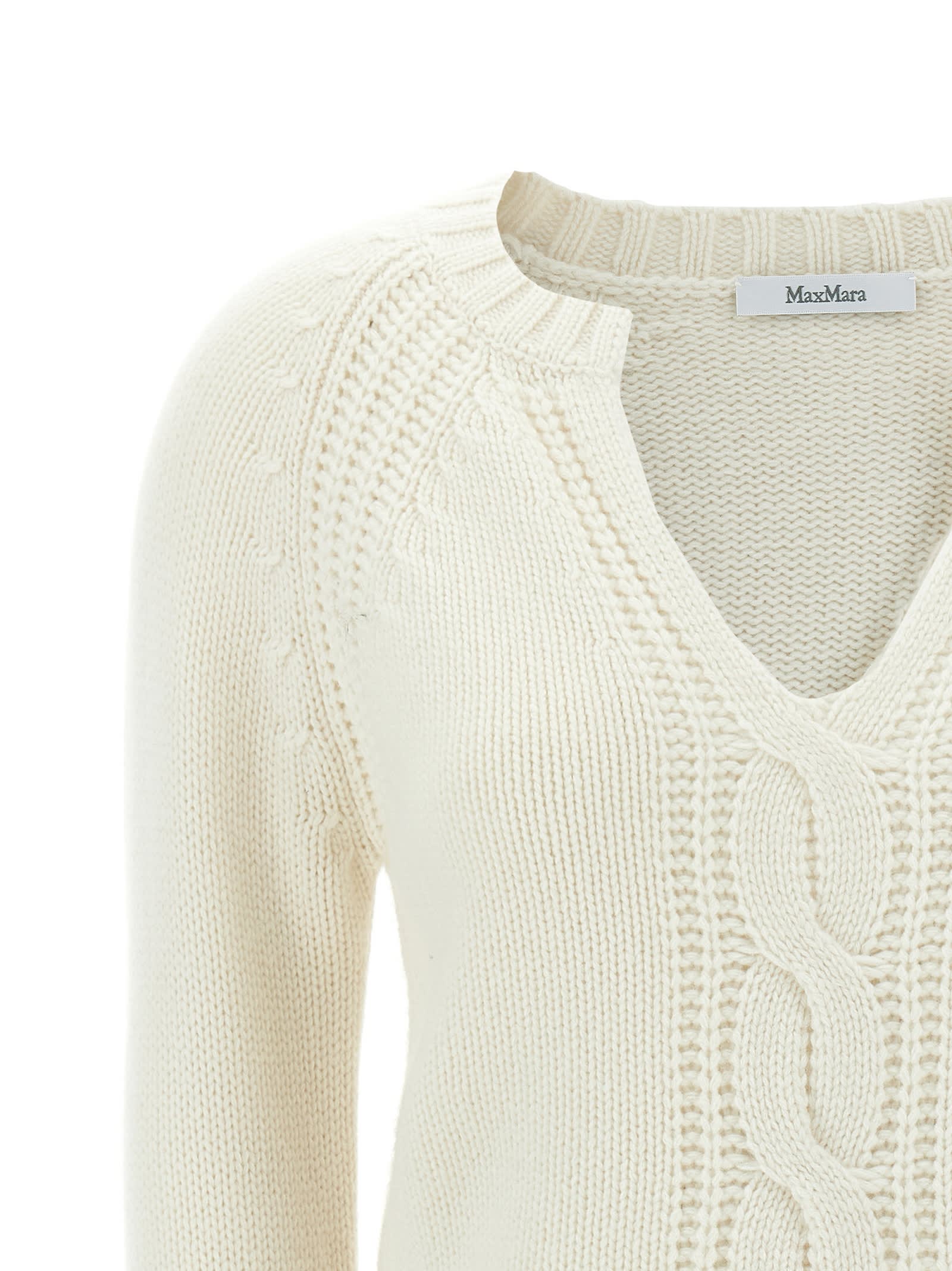 Shop Max Mara Cancan Sweater In White