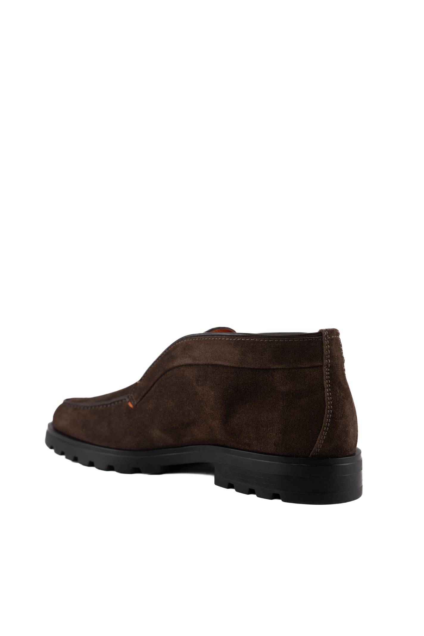 Shop Santoni Detroit Rock Suede Ankle Boots In Marrone