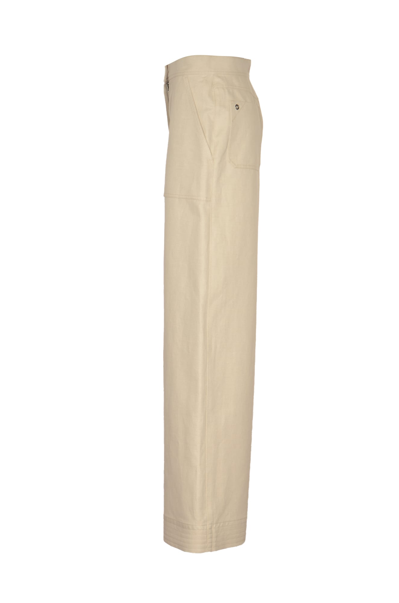 Shop Max Mara Oboli Trousers In White