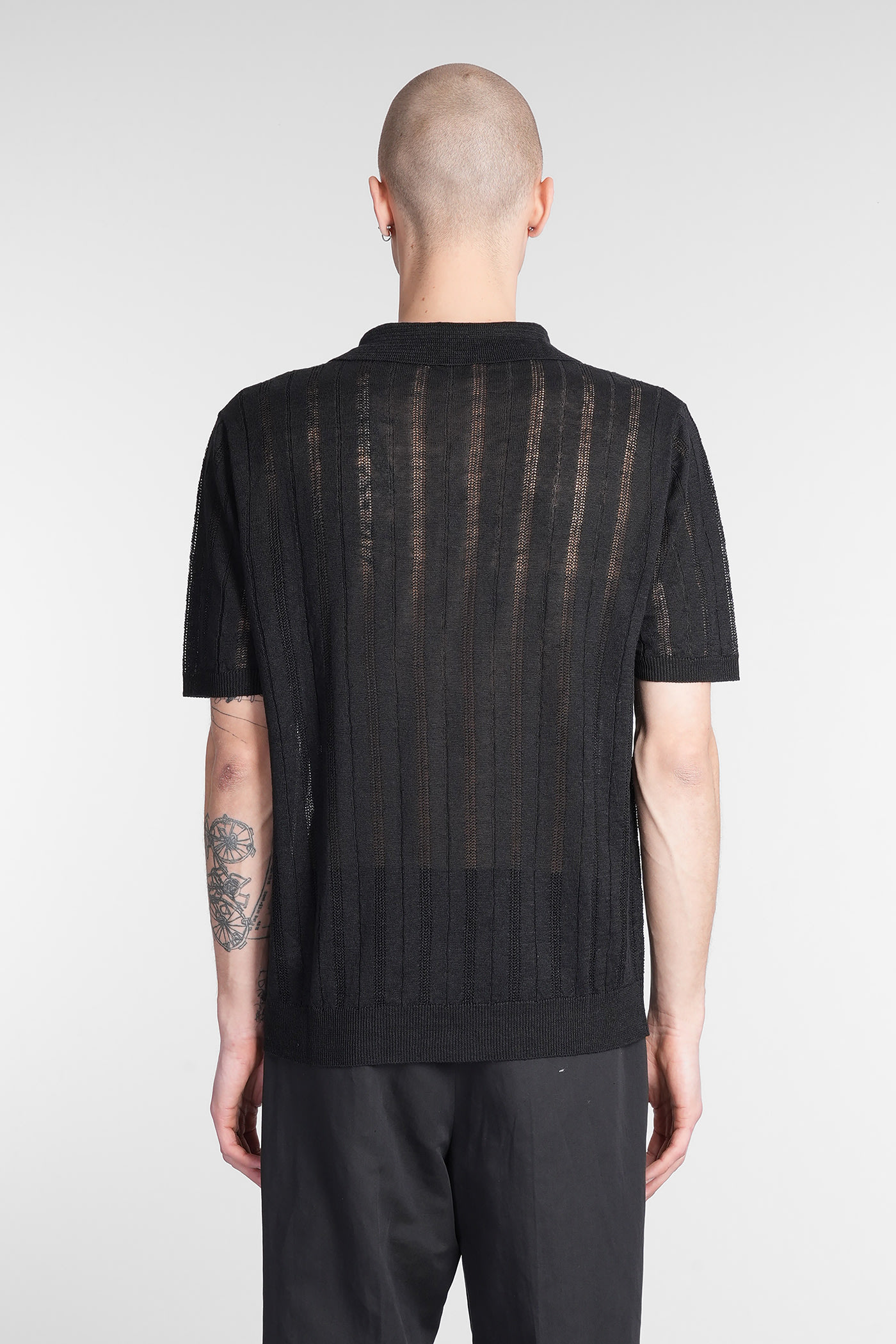 Roberto Collina Polo Shirt Men Color Black In Black