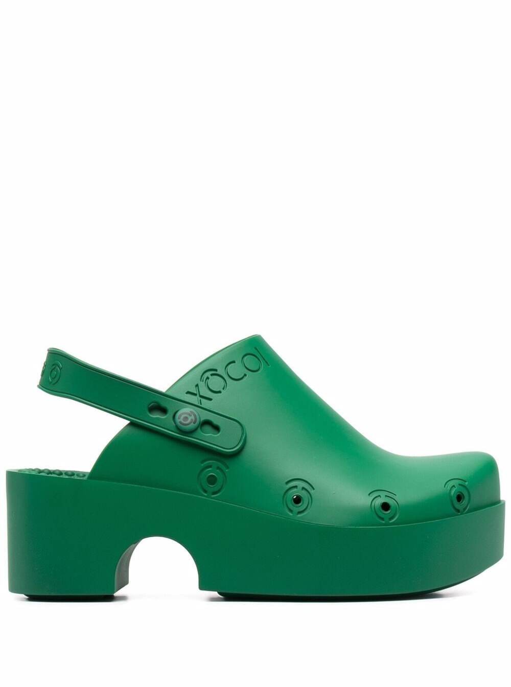 XOCOI LOW WOM GREEN CLOGS IN RUBBER WOMAN