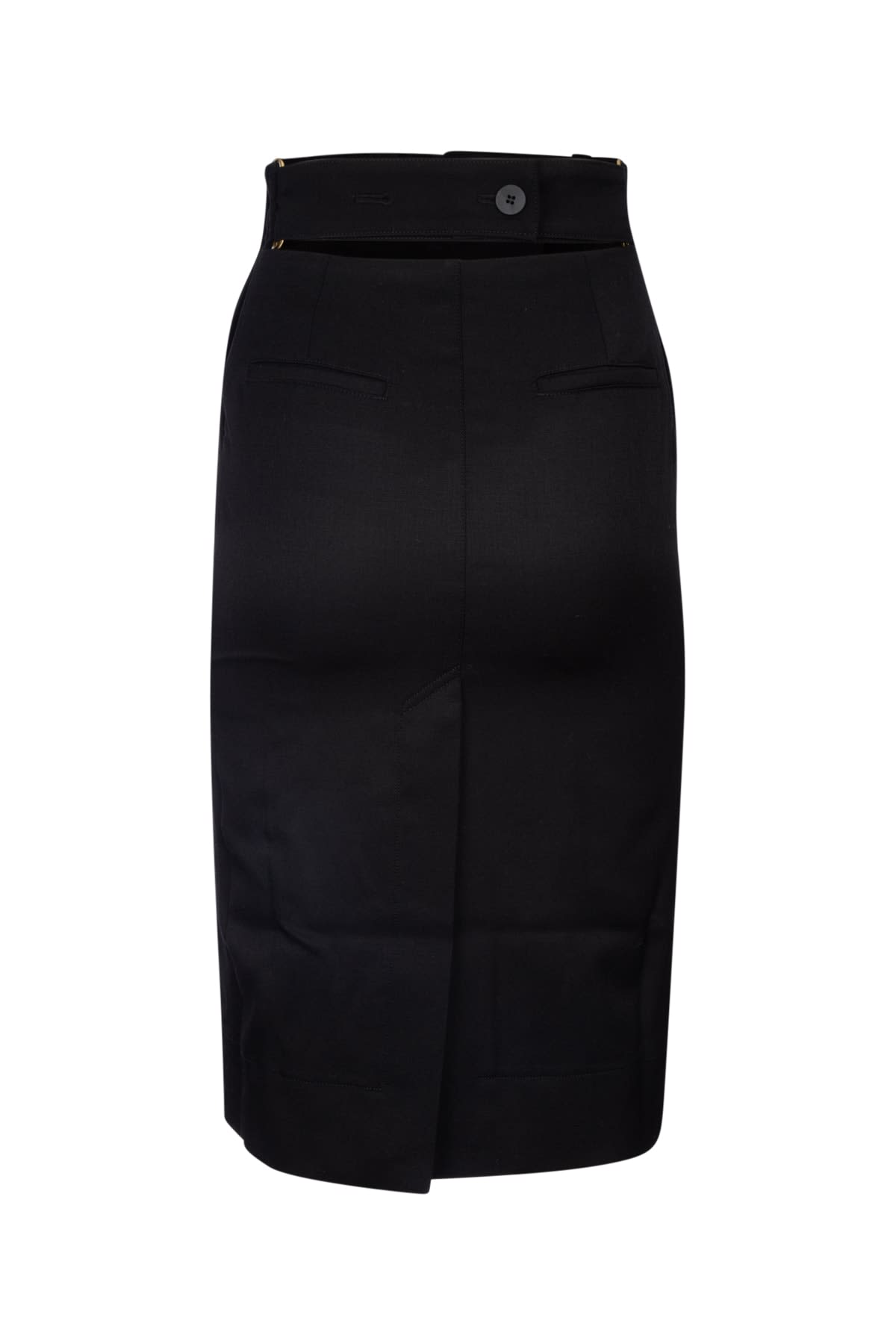 Jacquemus Black Les Sculptures 'la Jupe Midi Bari' Midi Skirt In Black