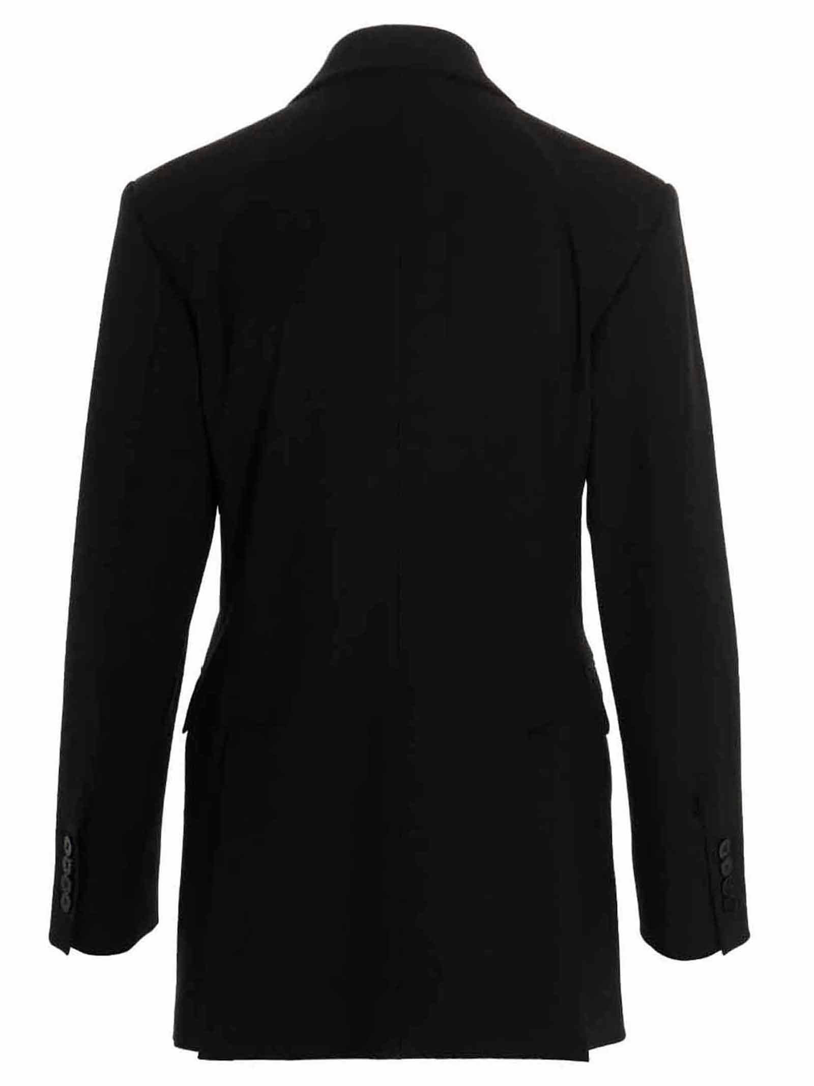 Alberto Biani Wool Double Breast Blazer Jacket In Animal Print