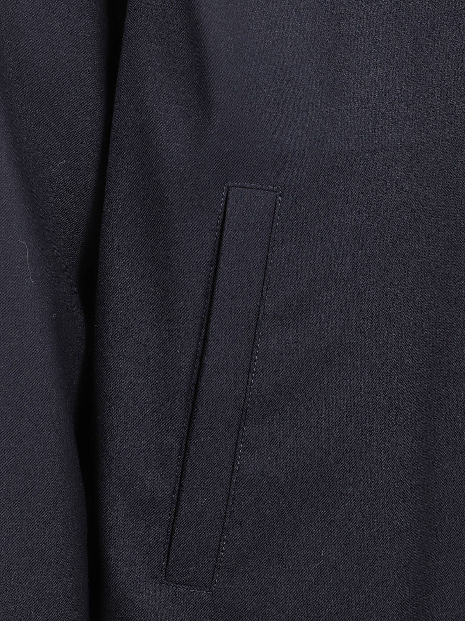 Herno Buttoned Hooded Shacket In Blue