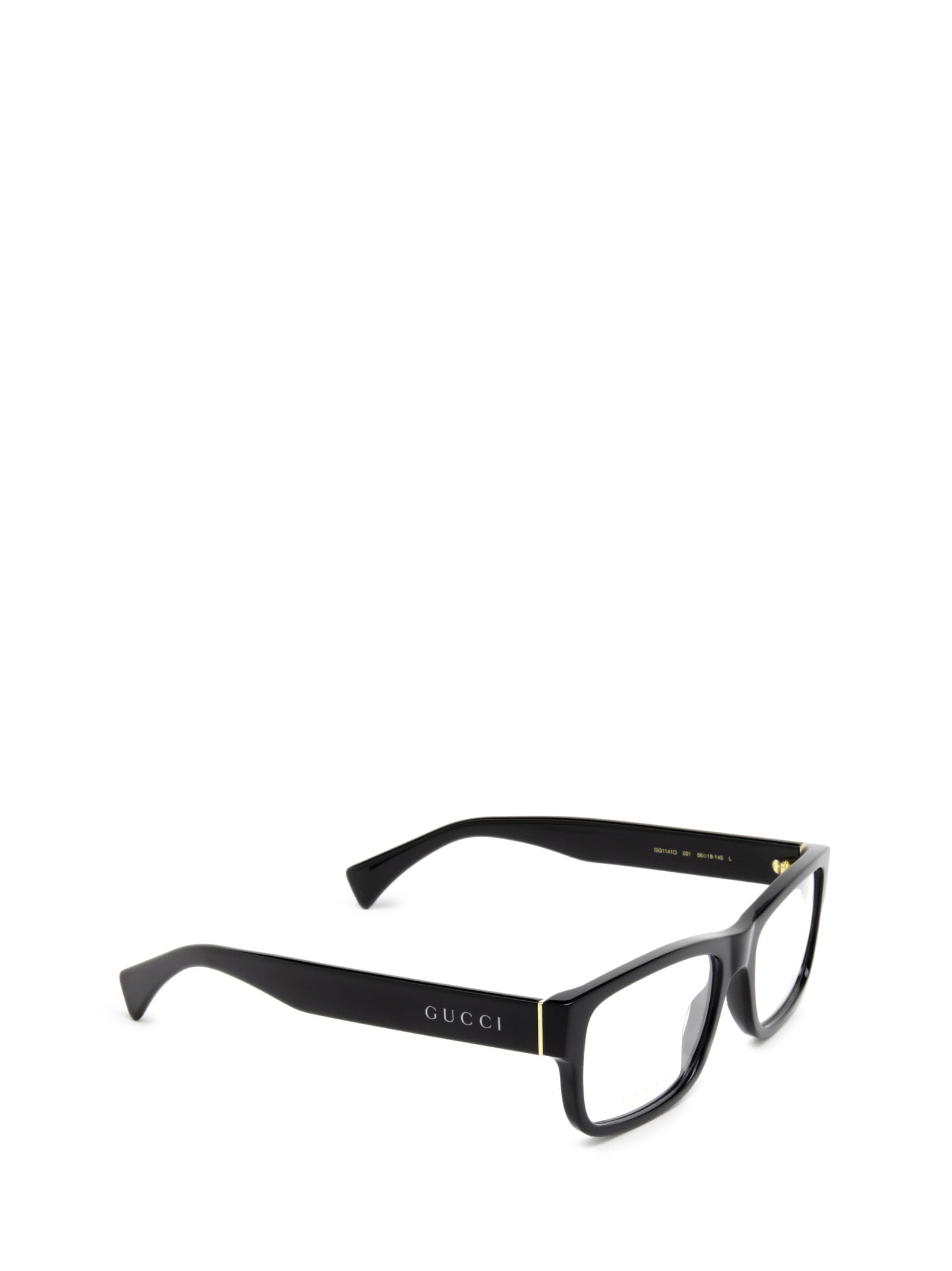 Shop Gucci Gg1141o Black Glasses