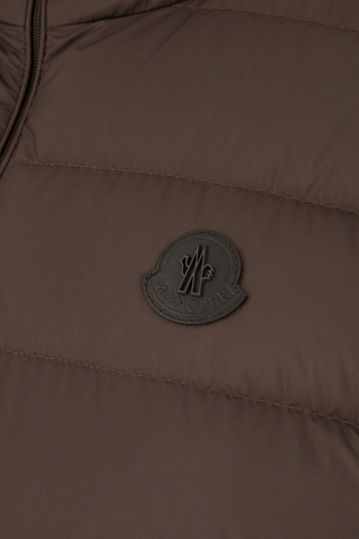 Moncler Chocolate Polyester Treompan Sleeveless Down Jacket In Brown