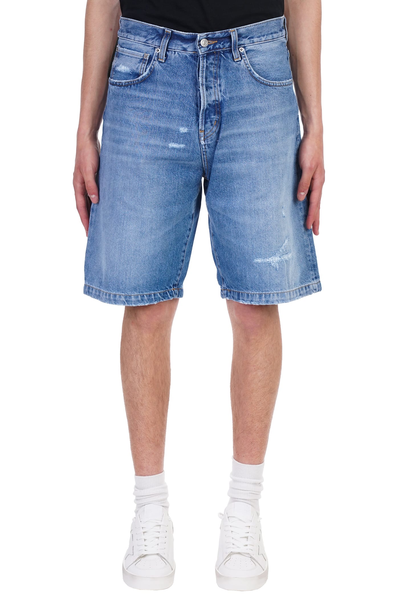 Haikure San Pedro Shorts In Blue Cotton