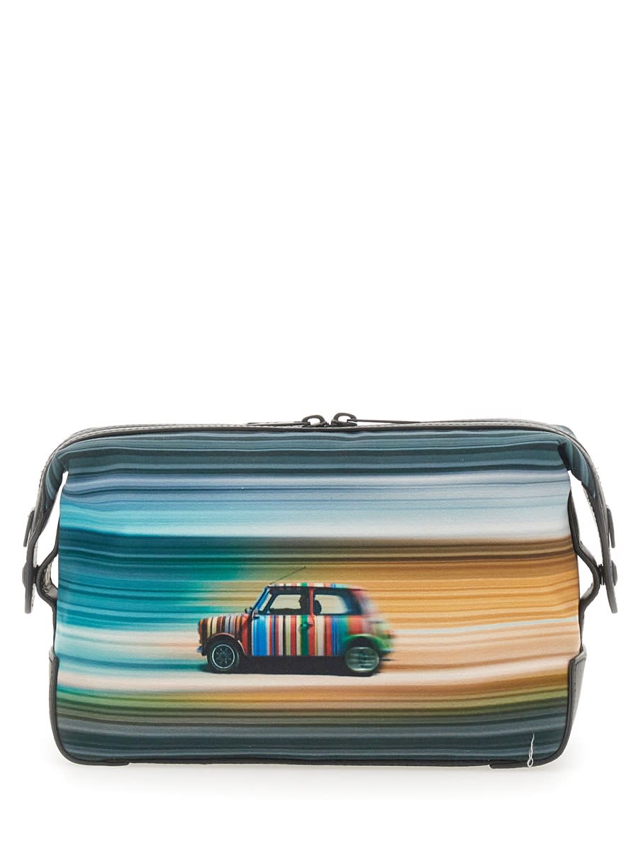 Shop Paul Smith Mini Blur Travel Clutch Bag In Printed