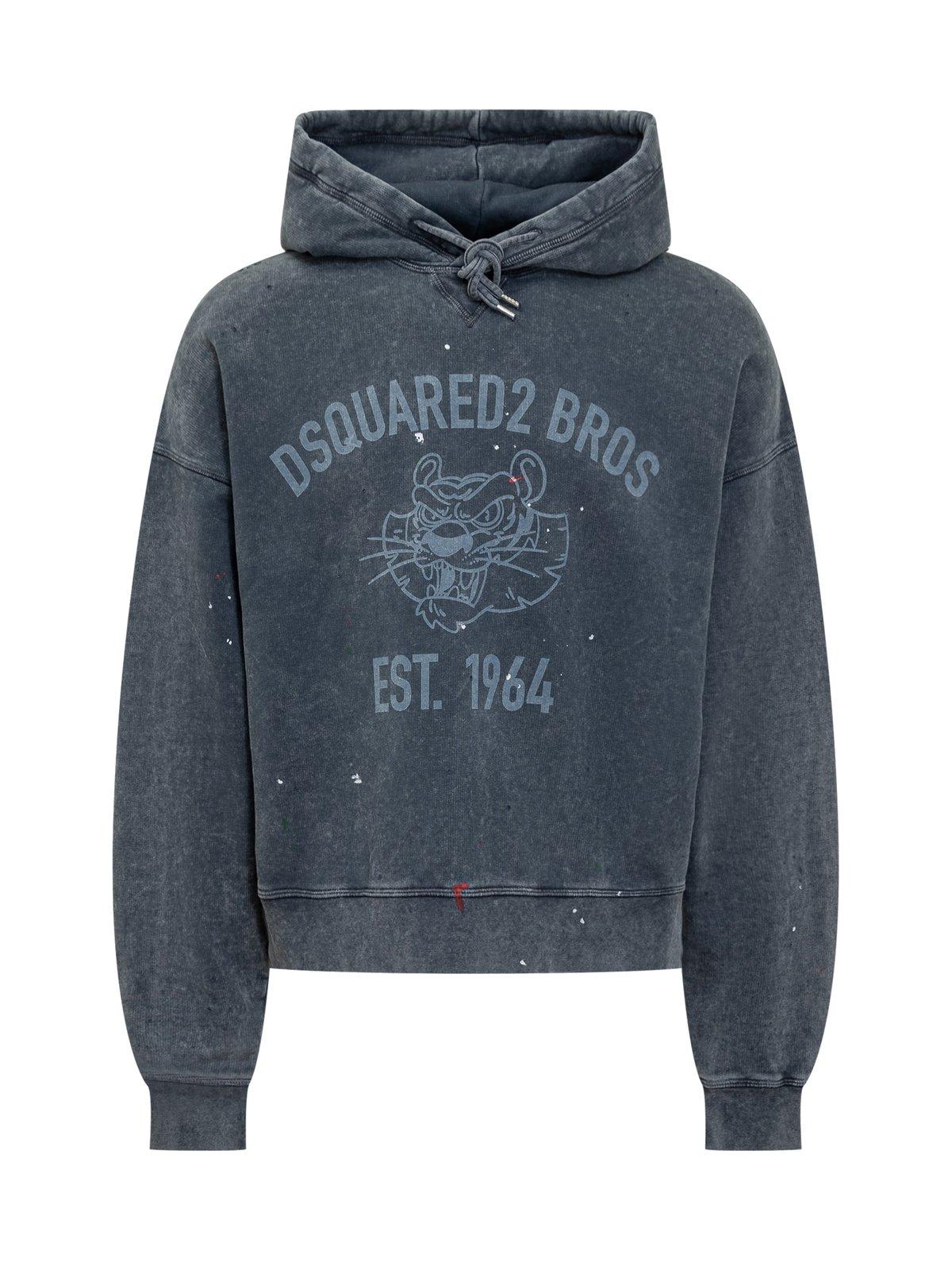 Distressed Drawstring Hoodie