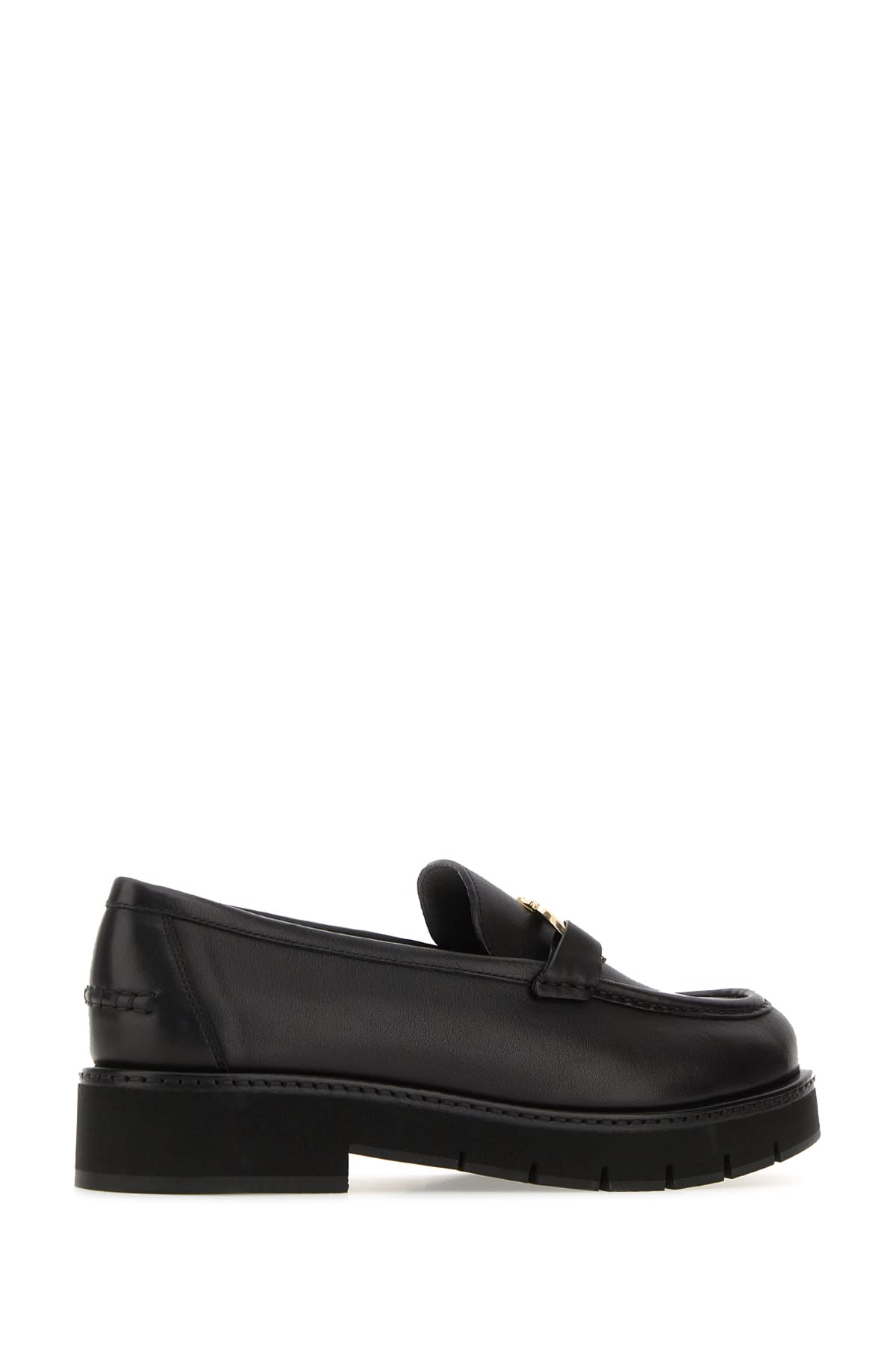 Ferragamo Maryan Lug Chunky Sole Loafers Gold-tone Hardware