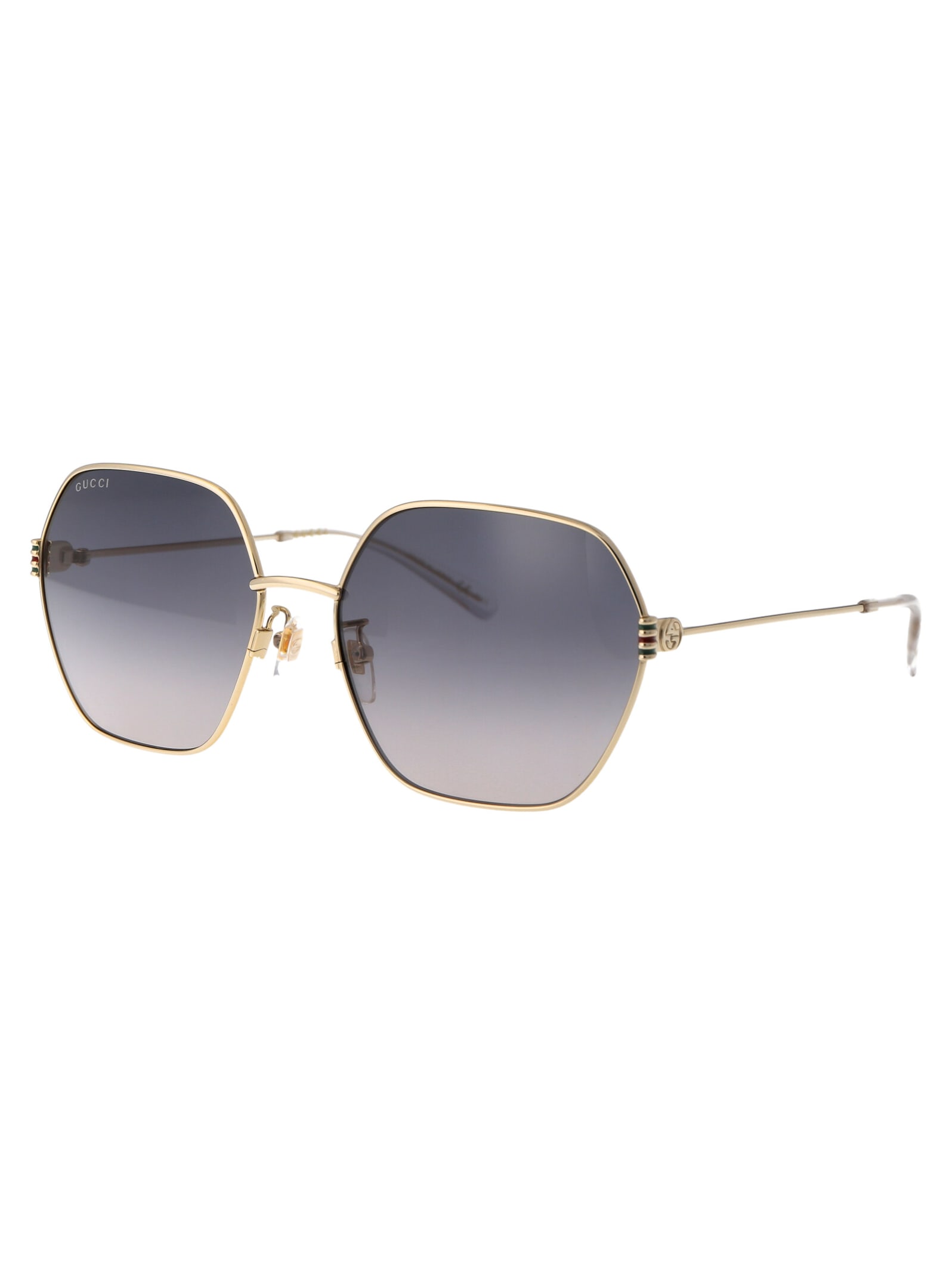 Shop Gucci Gg1285sa Sunglasses In 001 Gold Gold Grey