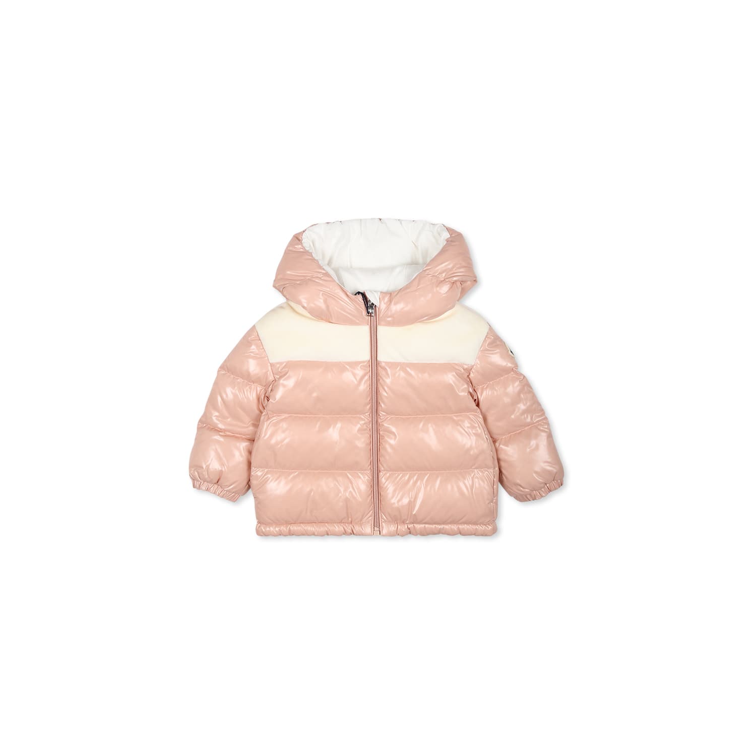 MONCLER PINK LAKISHA DOWN JACKET FOR BABY GIRL WITH LOGO