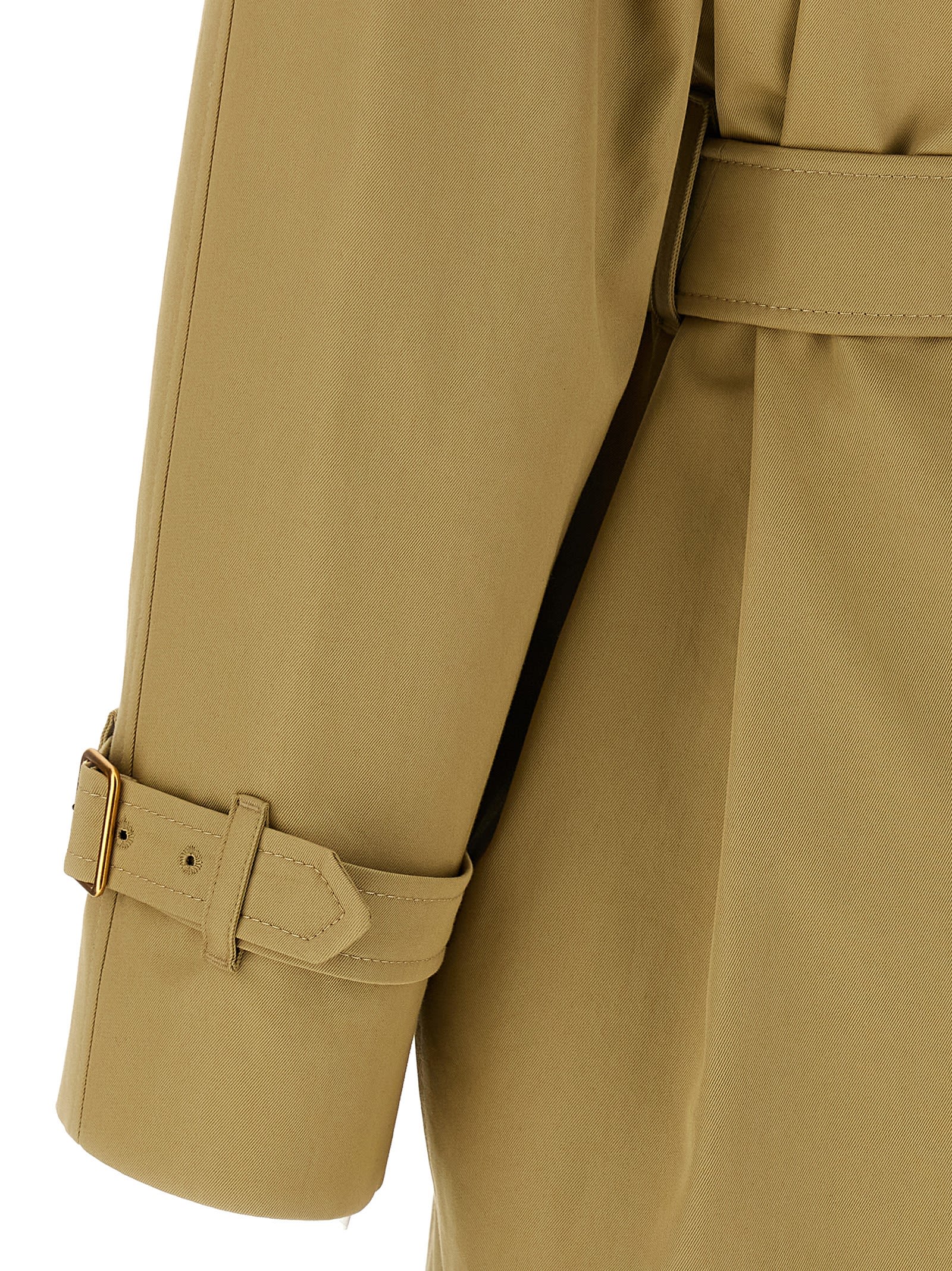 Burberry Castleford Check Collar Water Resistant Gabardine Trench Coat In Brown