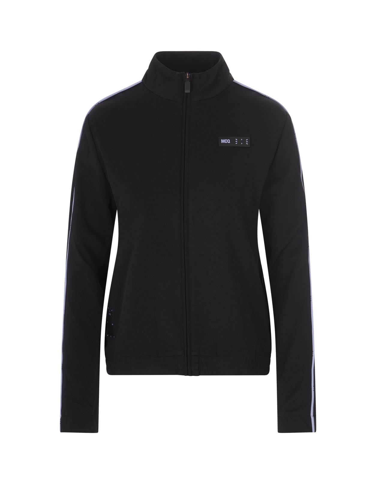 McQ Alexander McQueen Woman Black Zipped Sweatshirt With Logo