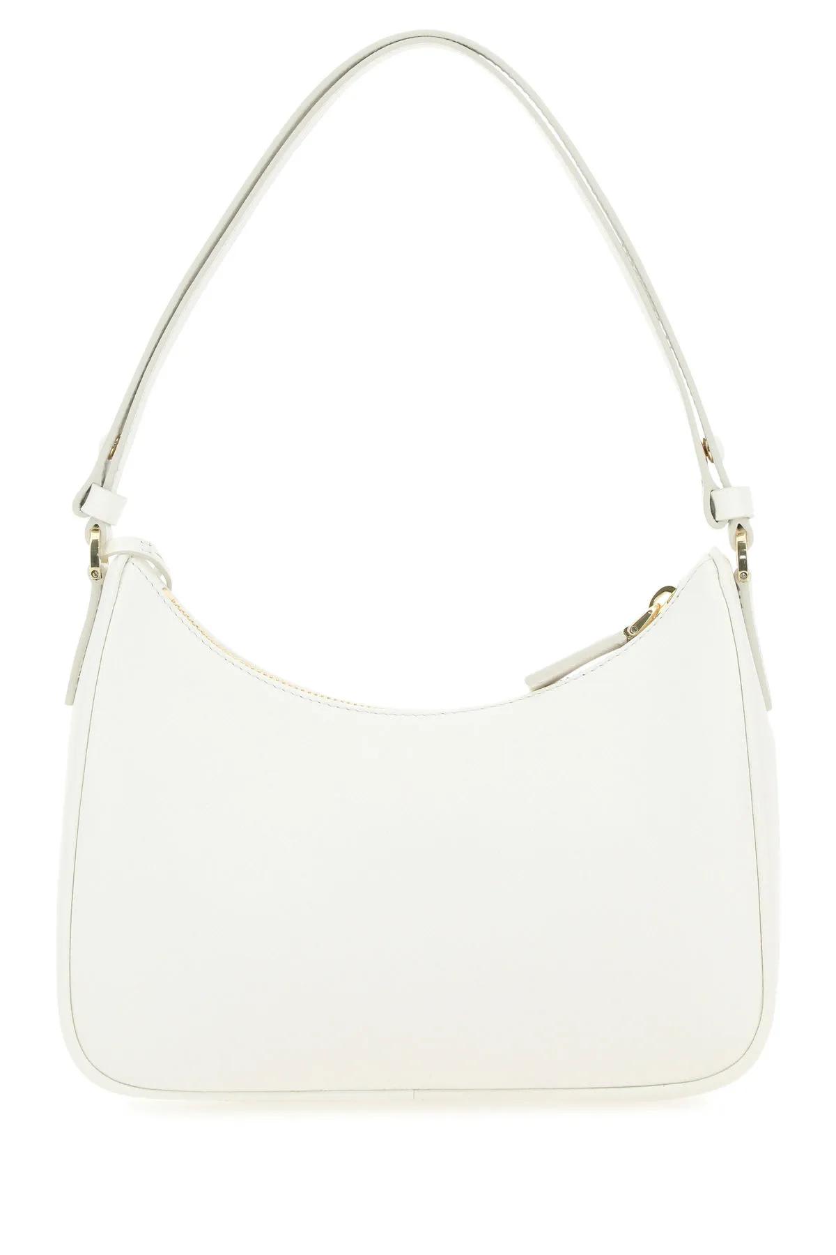 Shop Prada White Leather Shoulder Bag