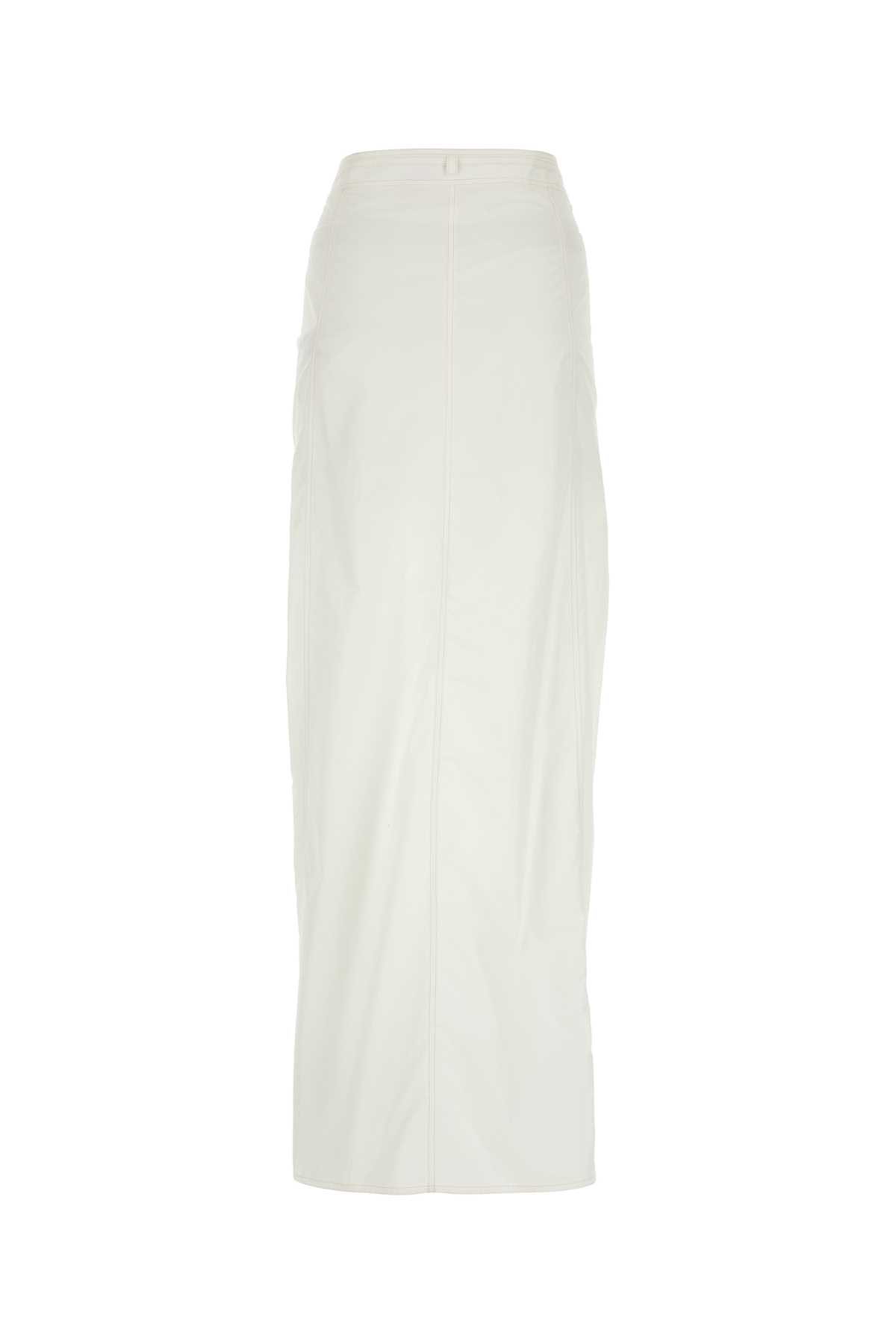 Pucci White Nylon Blend Skirt In Bianco