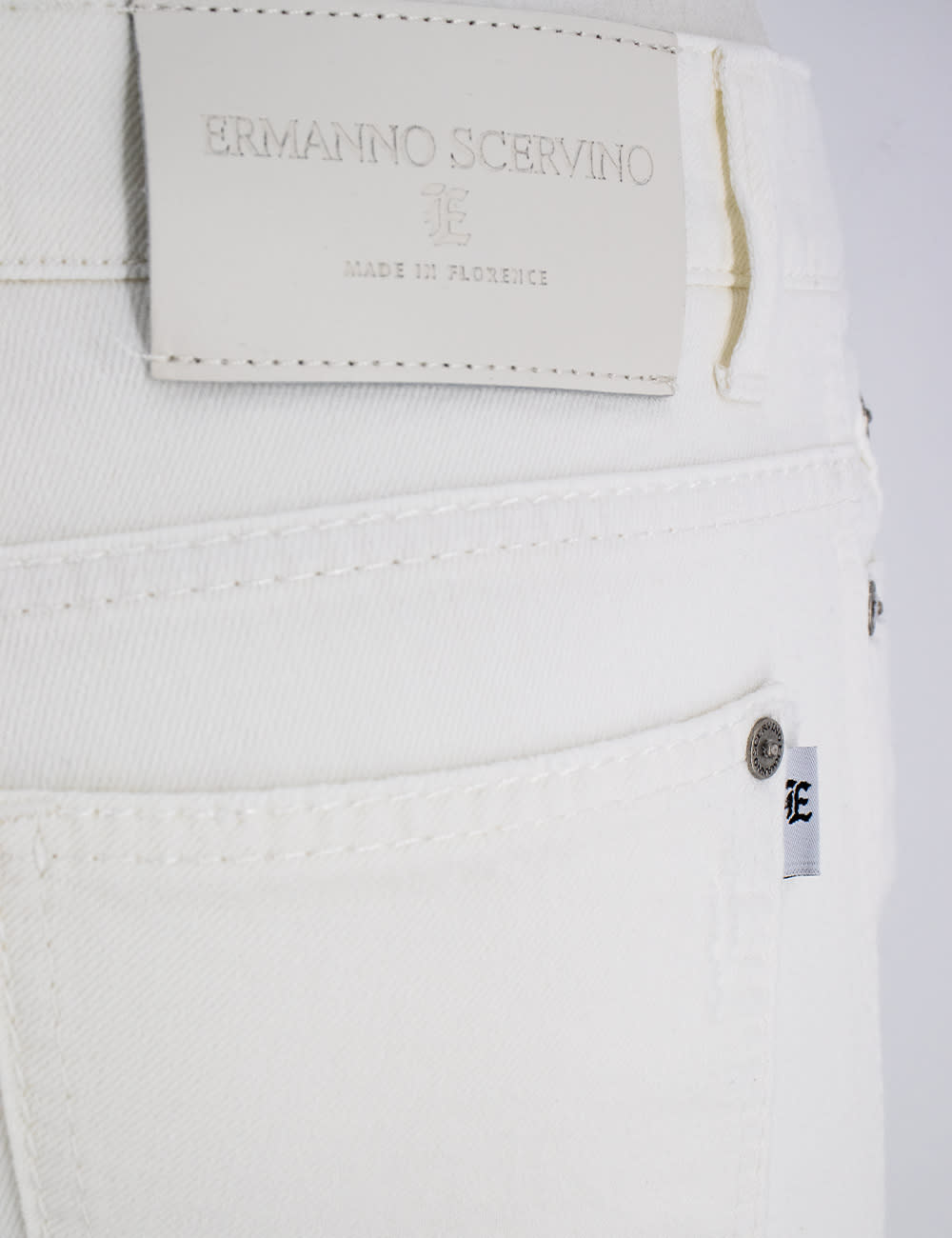 Shop Ermanno Scervino Jeans In Blanc De Blanc_off White