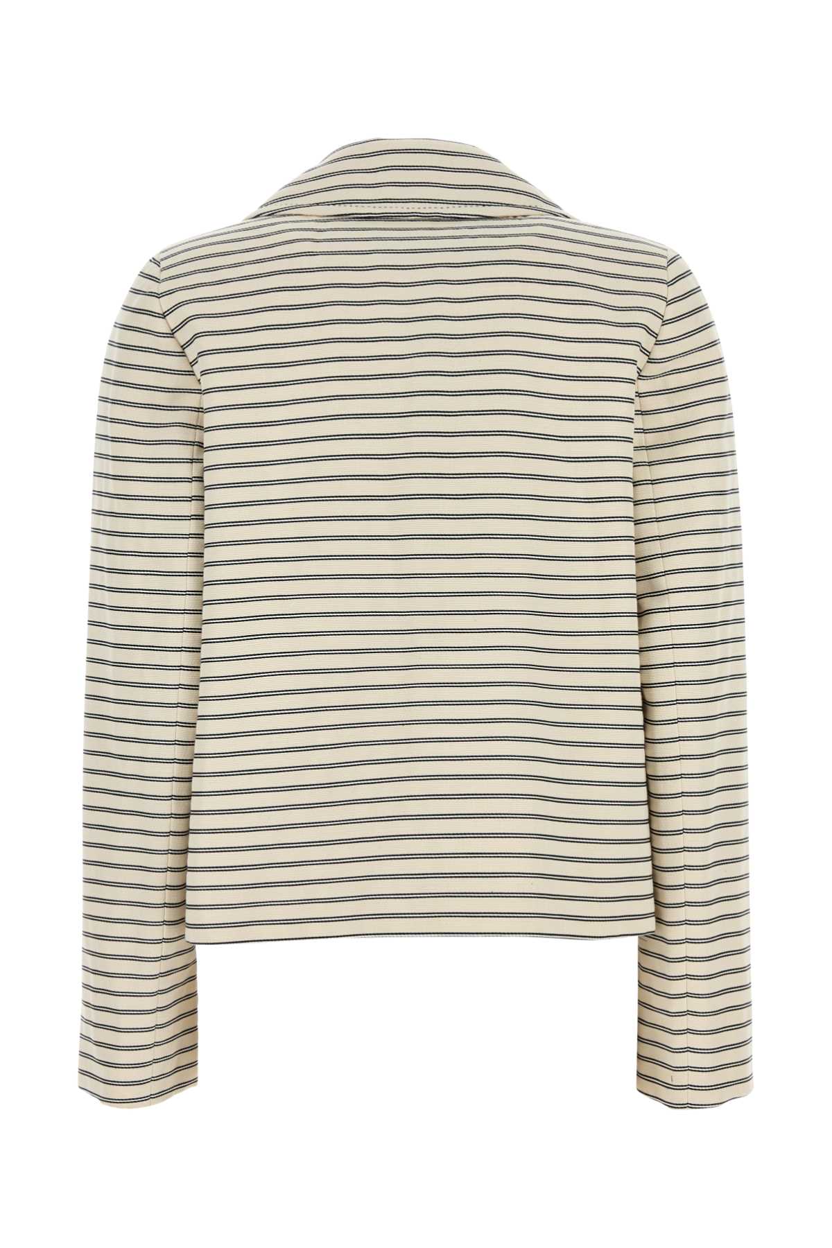 Max Mara Embroidered Cotton Assuan Blazer In Multi