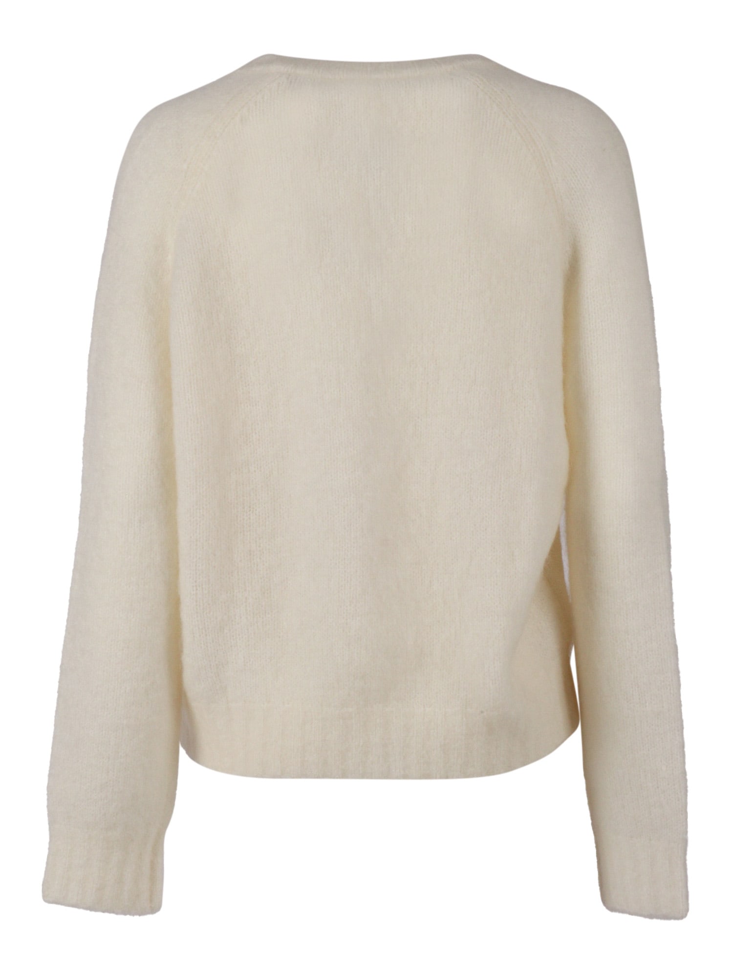 Aspesi Mohair And Wool Blend Sweater In Neutral