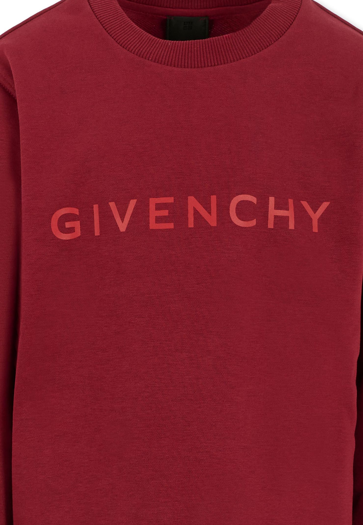 Givenchy Burgundy Sweatshirt For Kids With Logo In Red