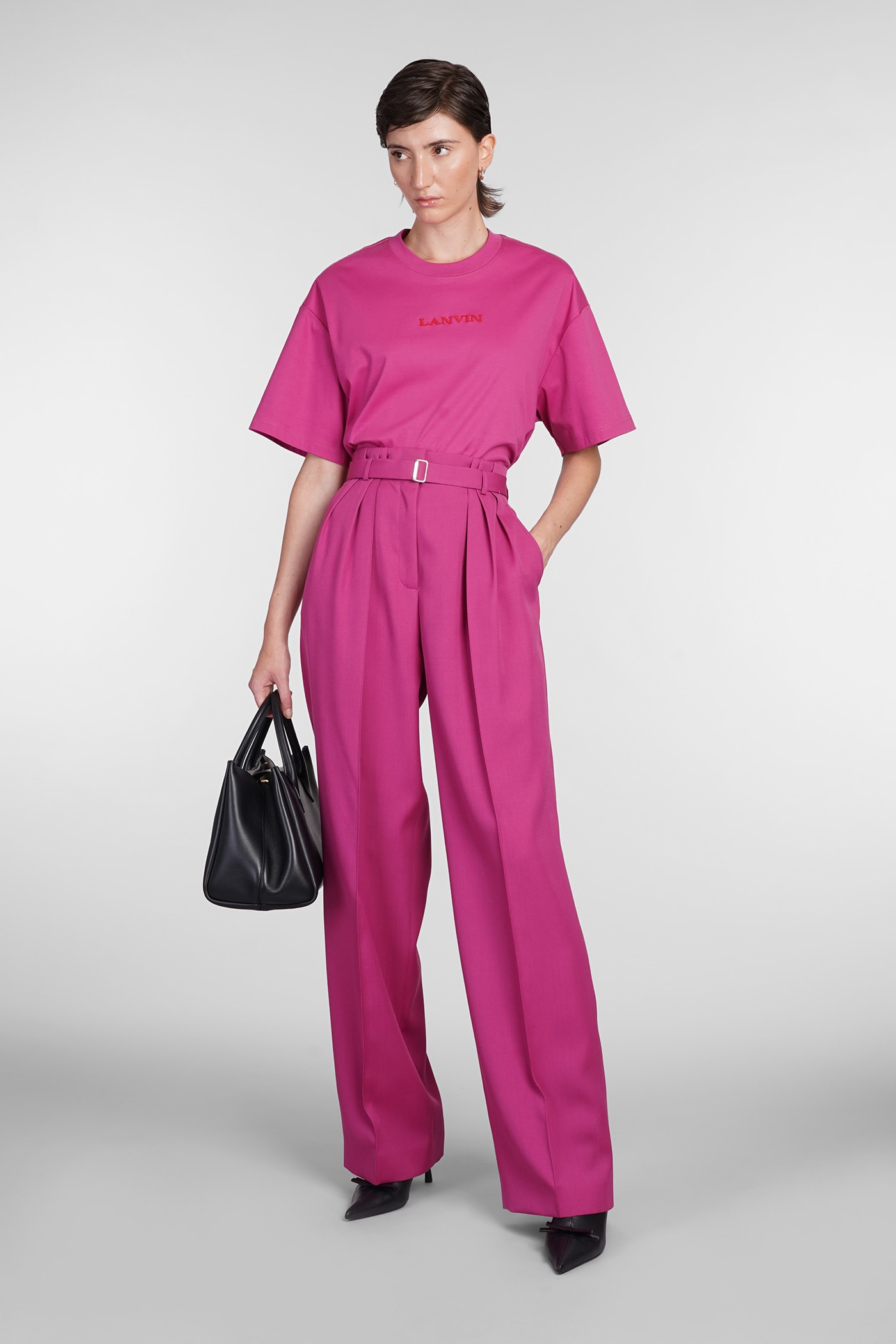 Shop Lanvin T-shirt In Fuxia Cotton