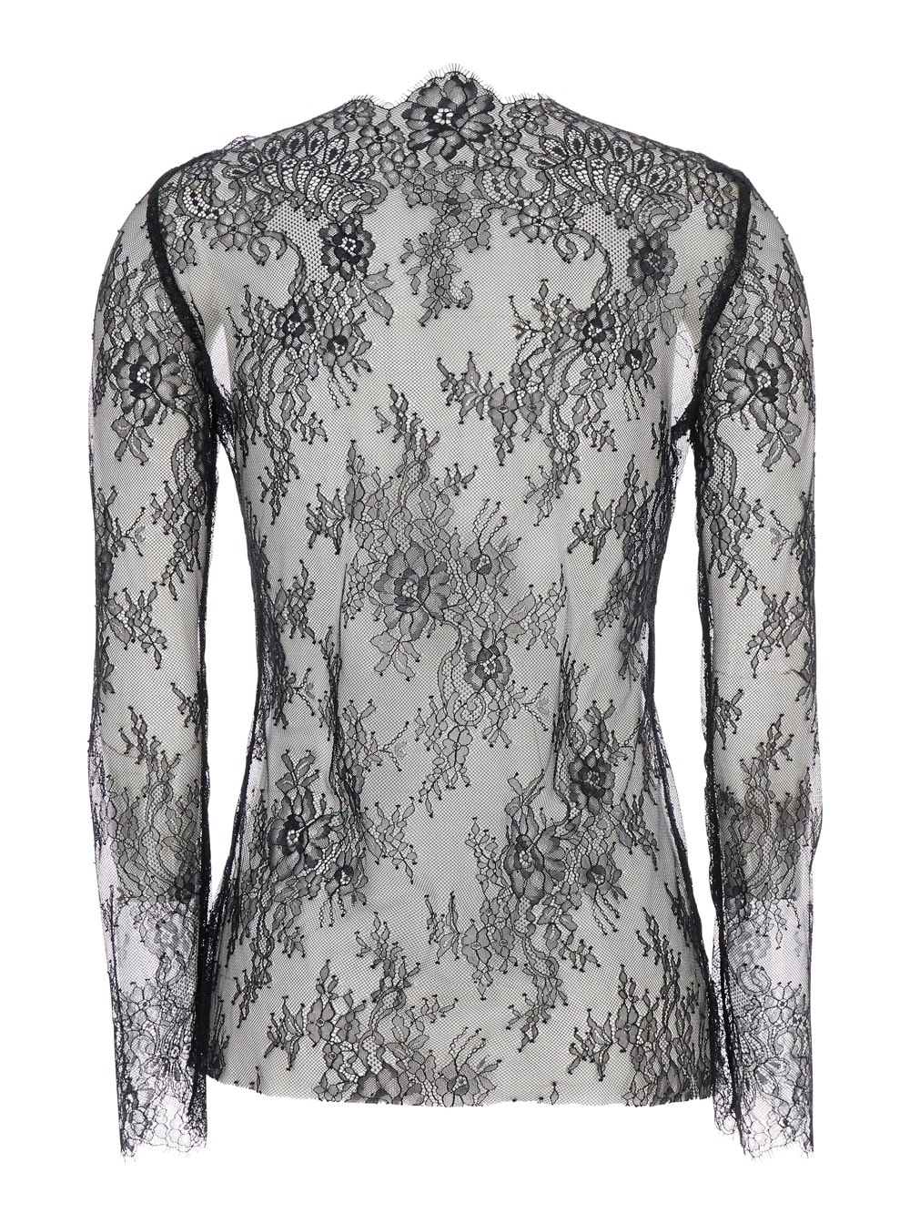 Alberta Ferretti Alberta Ferreti Lace Ls T-shirt In Black