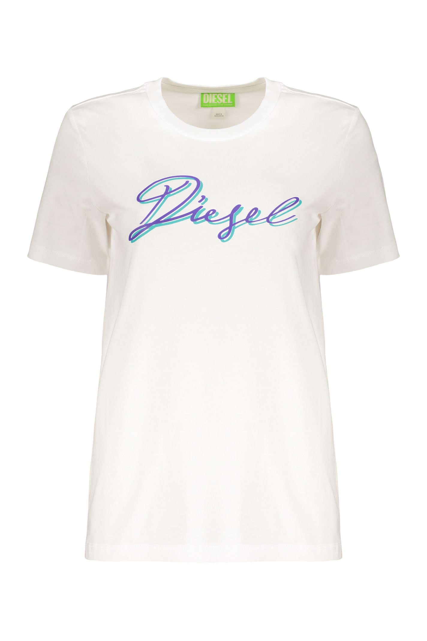 Diesel Elegant White T-shirt With Logo In White