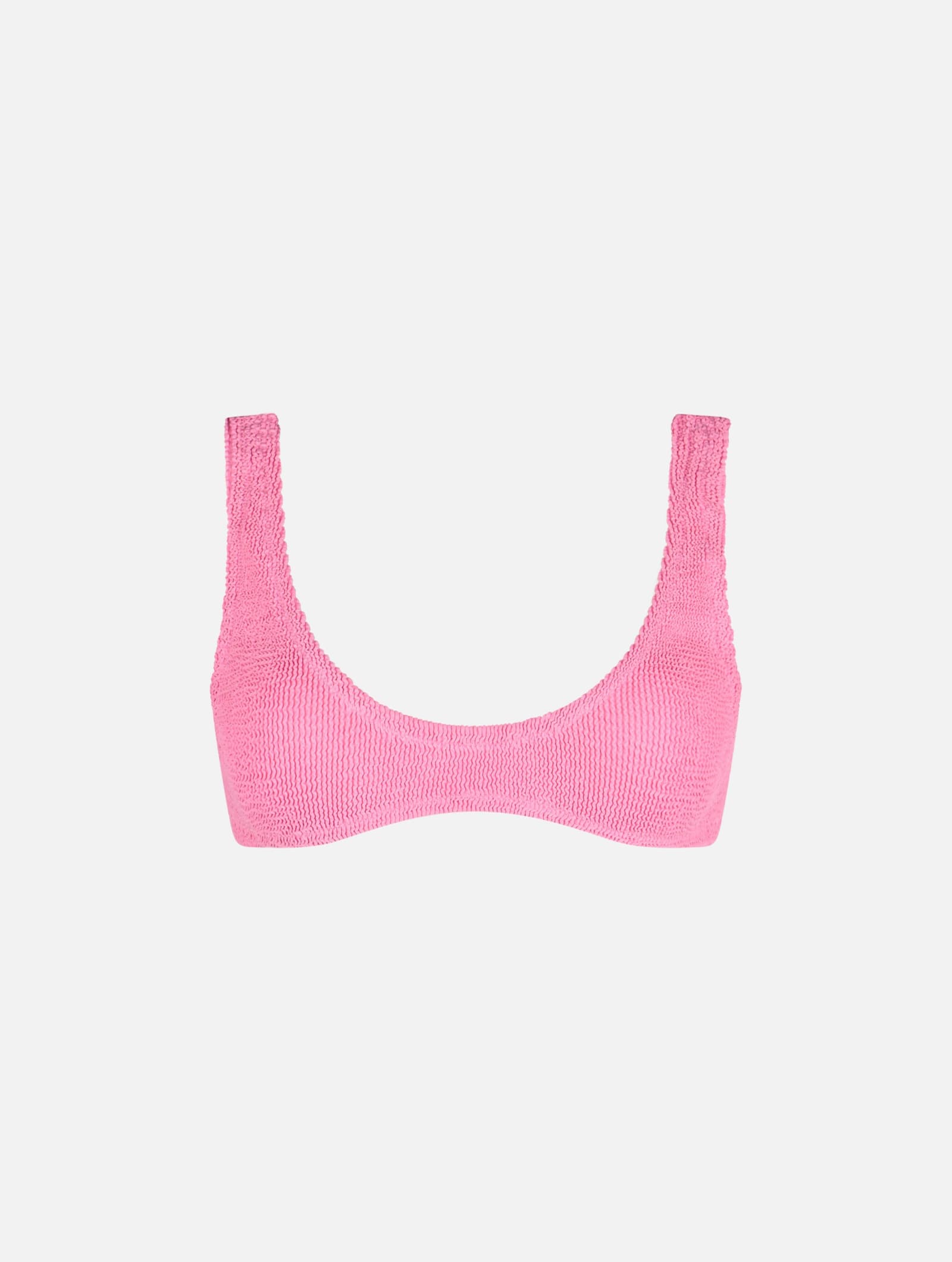 Mc2 Saint Barth Woman Pink Tiny Crinkle Bralette Pamy In Pink