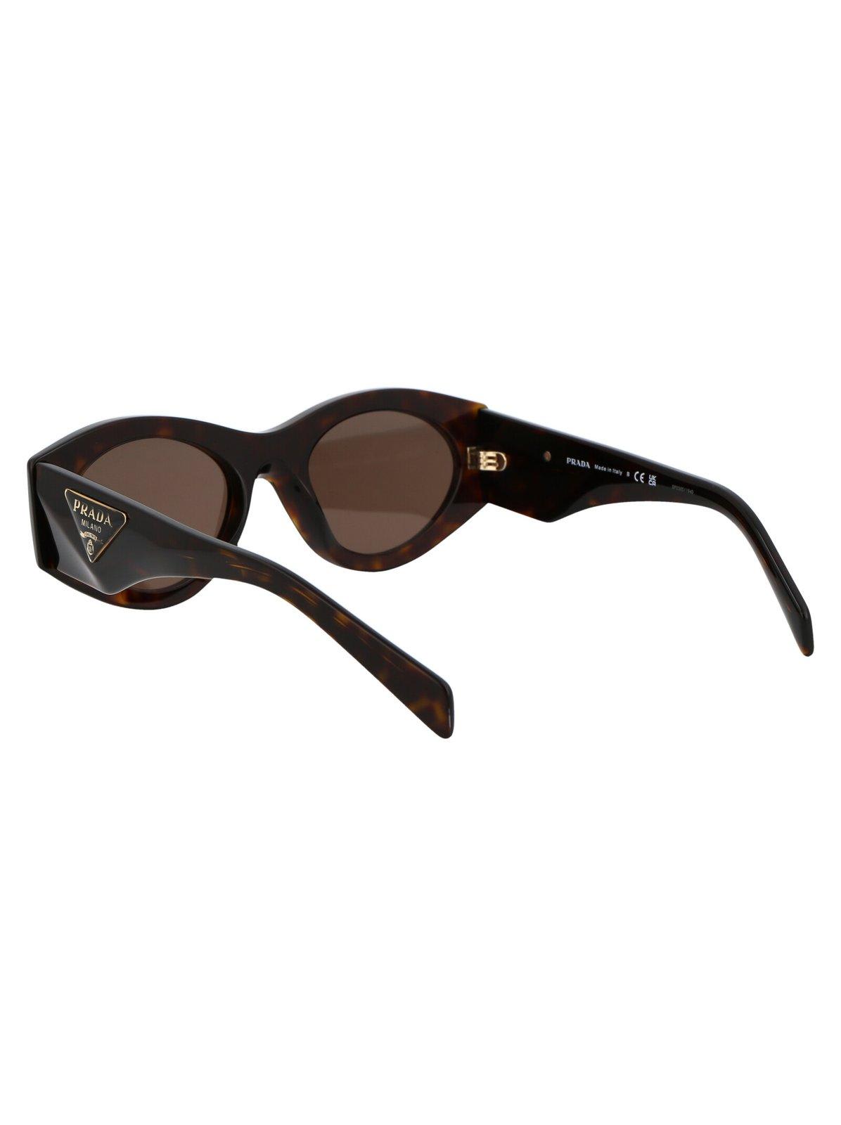 Shop Prada Round Frame Sunglasses