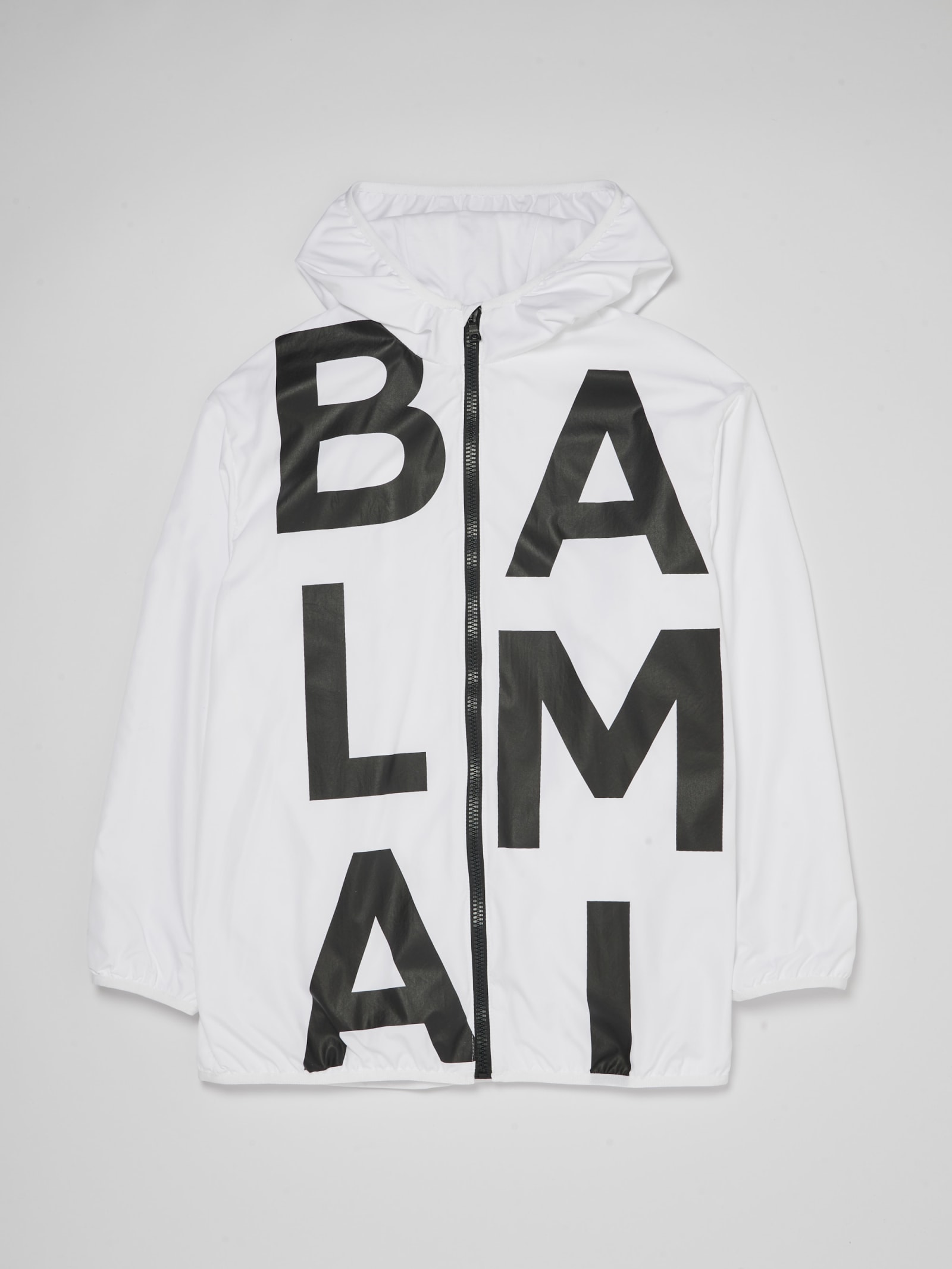Shop Balmain Jacket Jacket In Bianco-nero