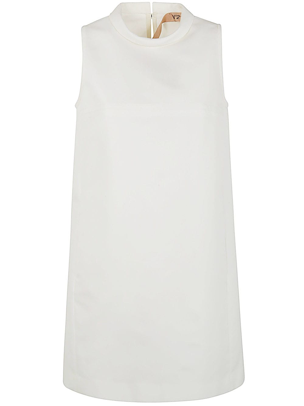Shop N°21 Sleeveless Mini Dress In Ecru