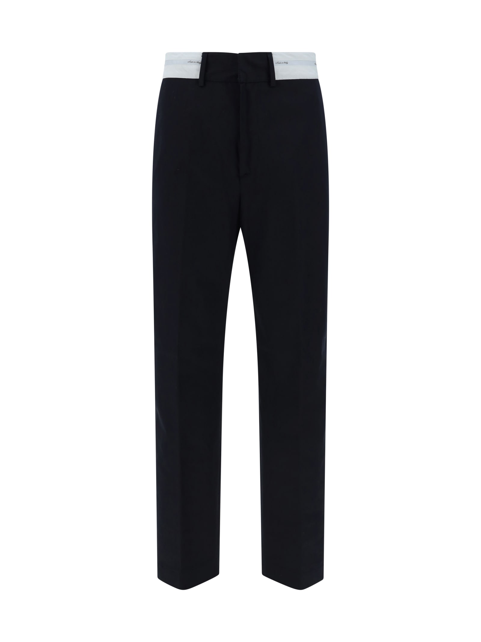 Shop Palm Angels Chino Pants In Black Off White