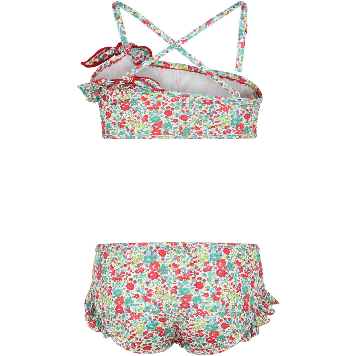 Shop Bonpoint Bikini Multicolore Pour Fille Avec Imprimé Liberty