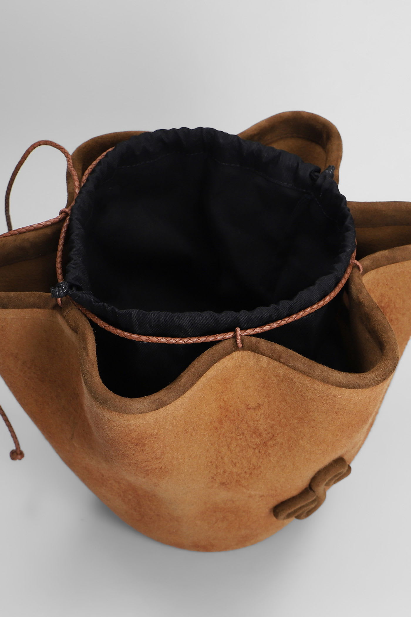 Ruslan Baginskiy The Hatbag Shoulder Bag In Beige Wool In Sand
