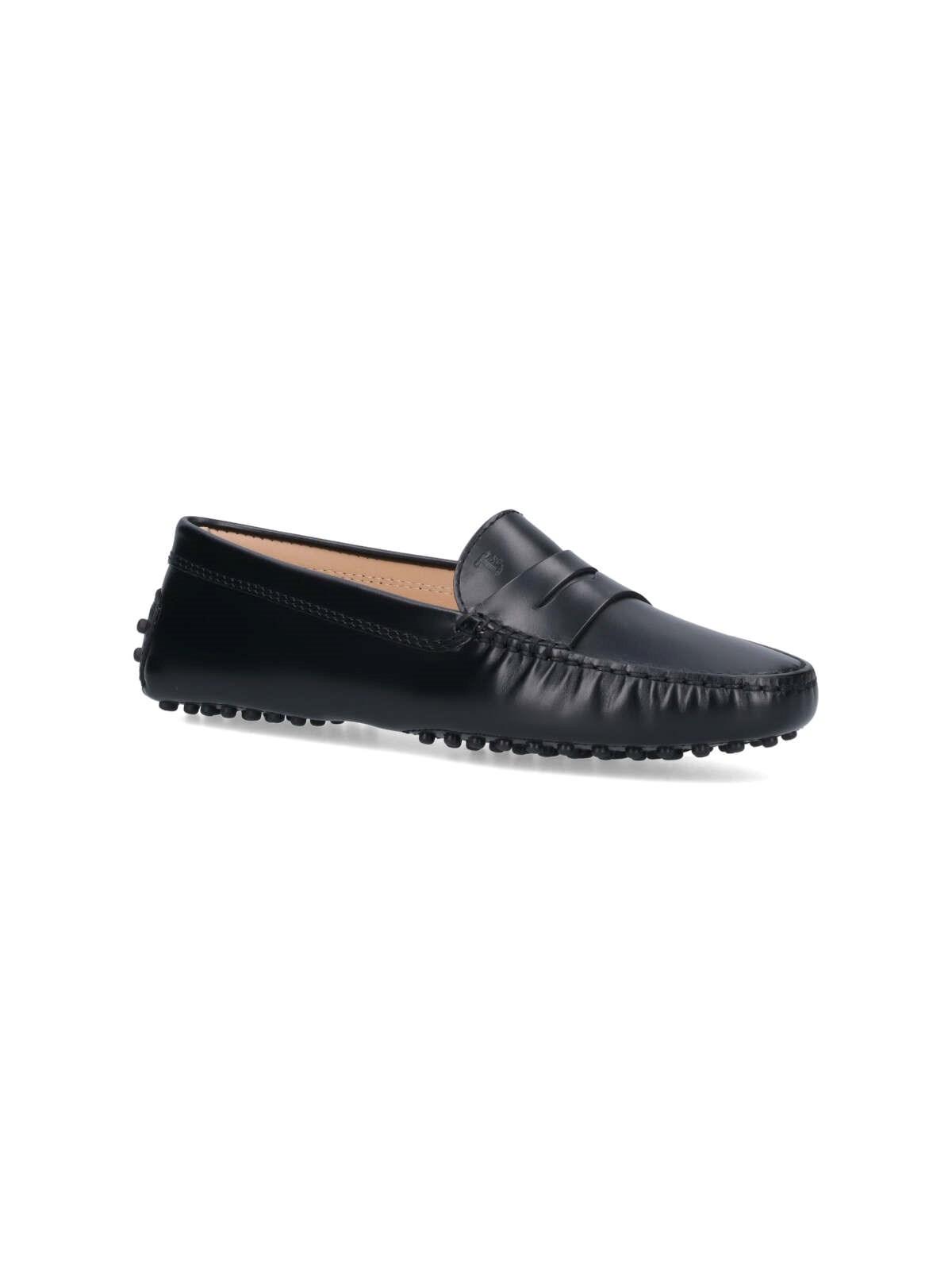 Tod's Gommini Patent Driver Penny Loafers In Black