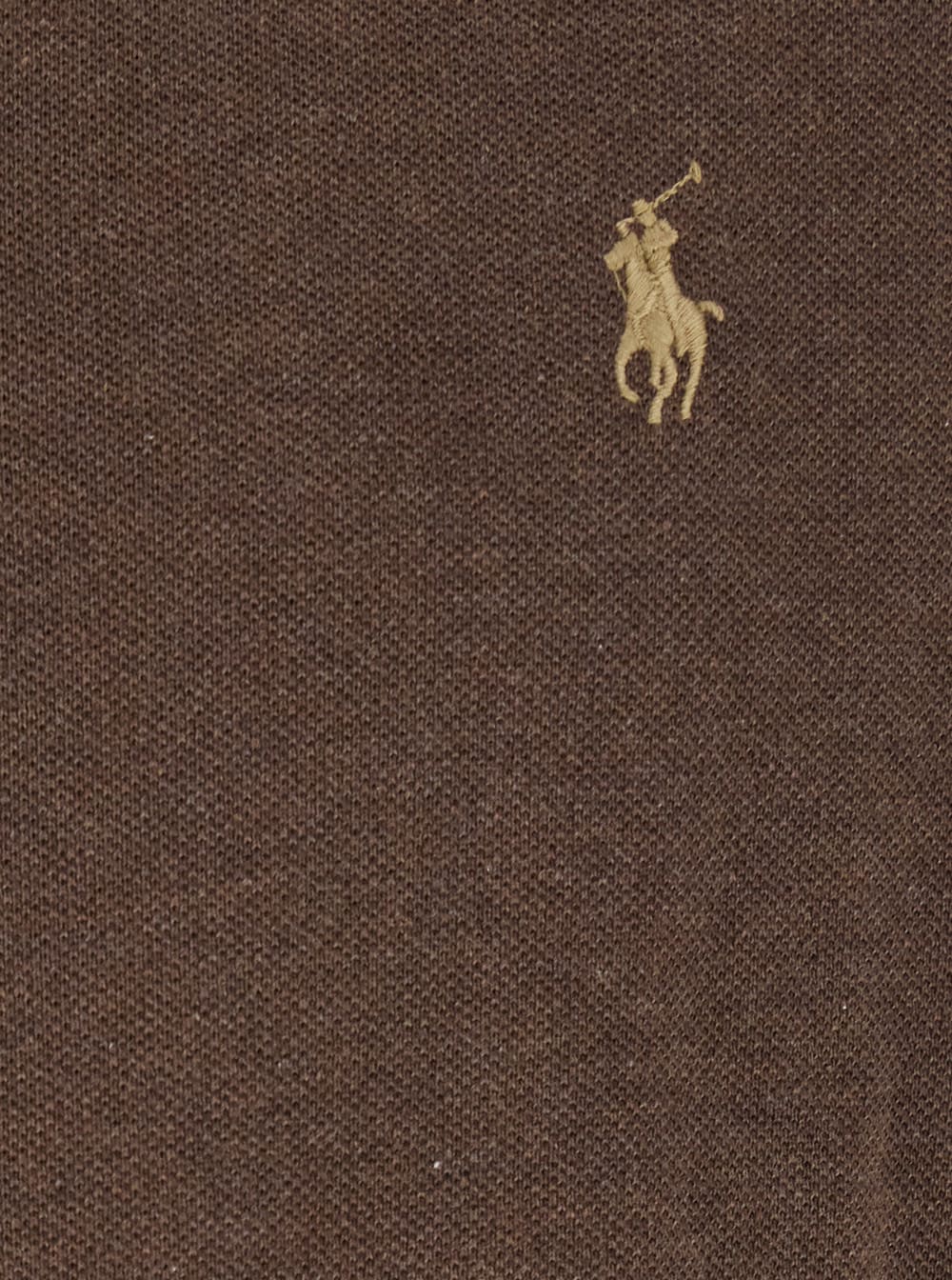 Polo Ralph Lauren Slim Fit Brown Polo Shirt With Long Sleeves And Pony Embroidery On The Front In Cotton Man In Multi