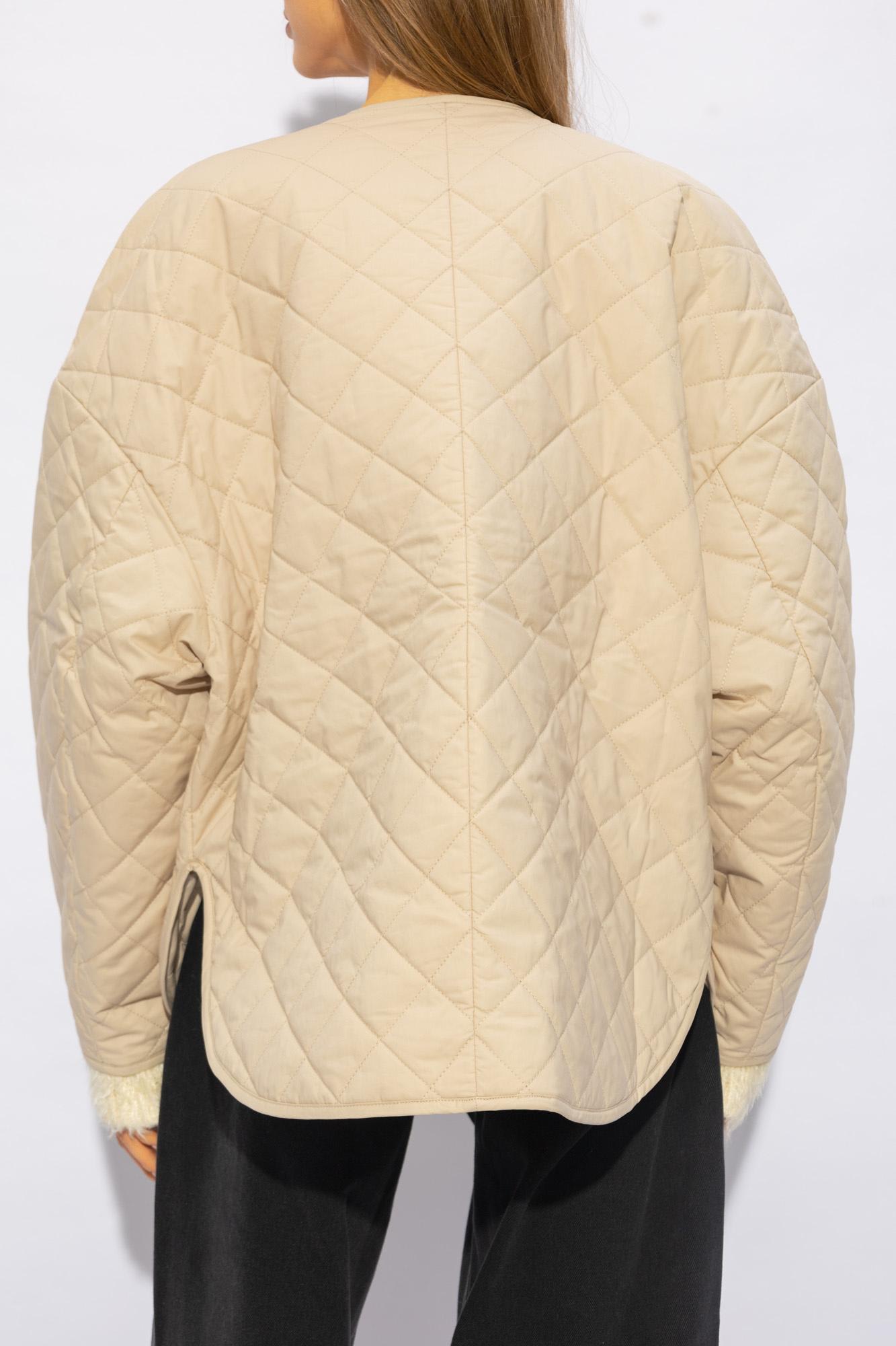 Shop Totême Toteme Quilted Jacket In Grey
