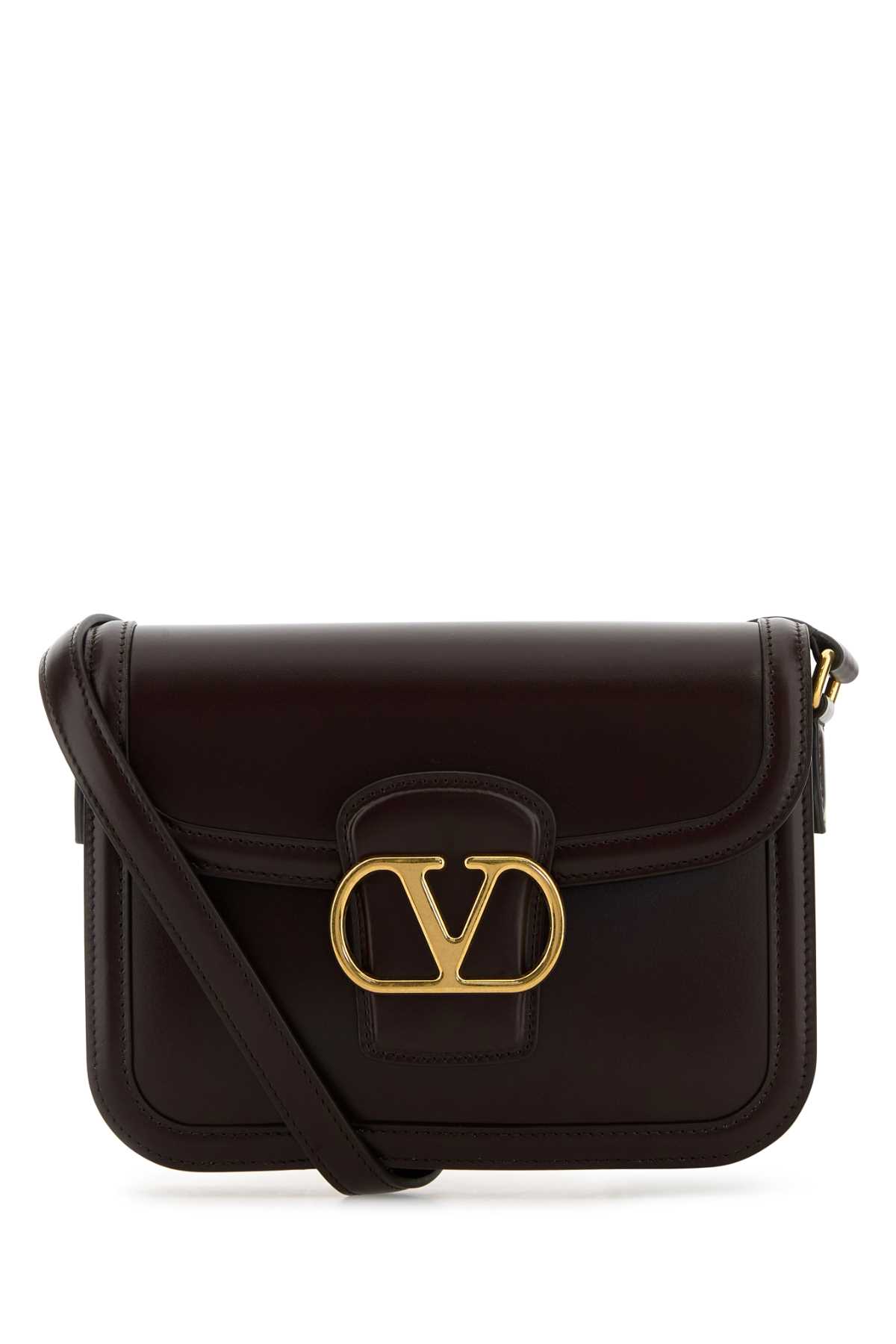 Valentino Women's Chocolate Leather 9to5 Shoulder Bag In Brown