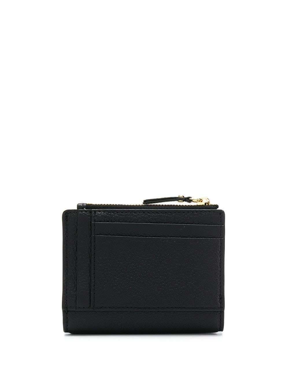 Shop Michael Kors Wallet In Textured Leather With Logo In Black