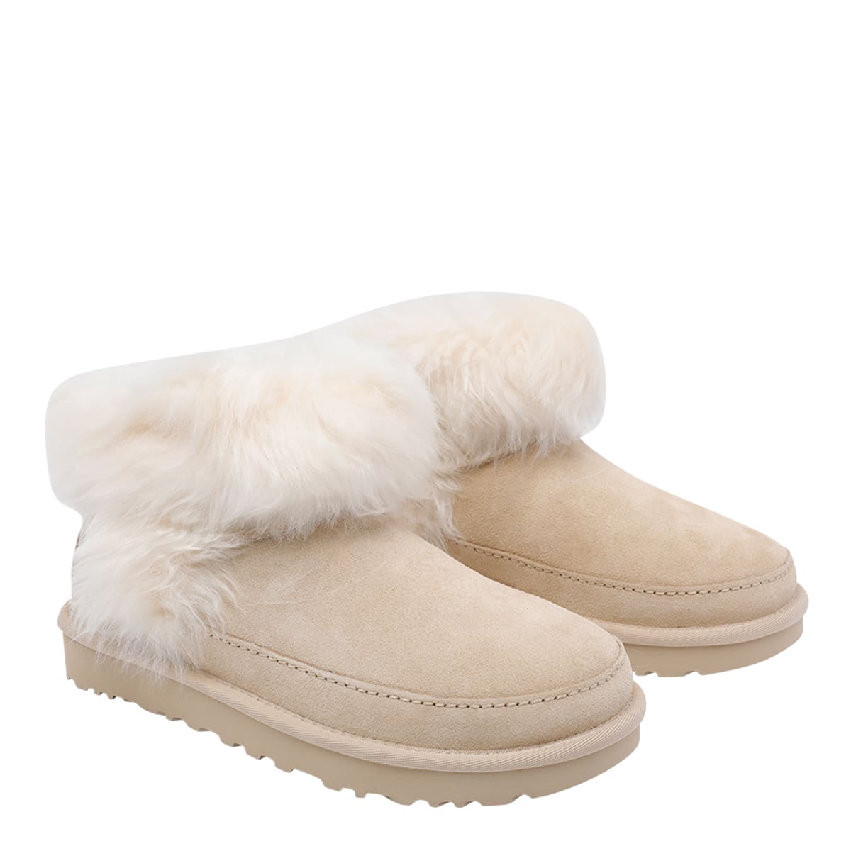 Ugg Woman Beige Boots In Multi