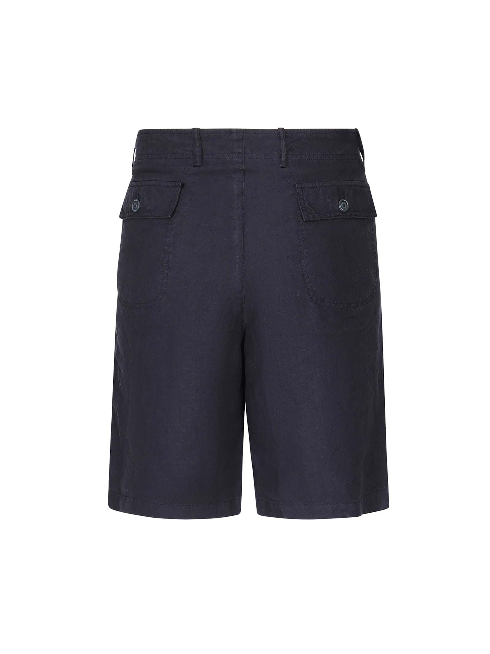 Fedeli Linen Bermuda Shorts In Blue