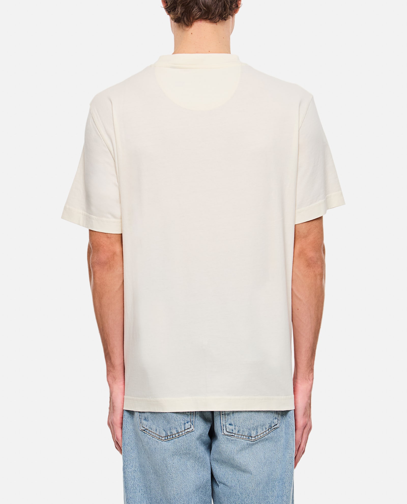 Barbour White Crewneck Logo T-shirt In White