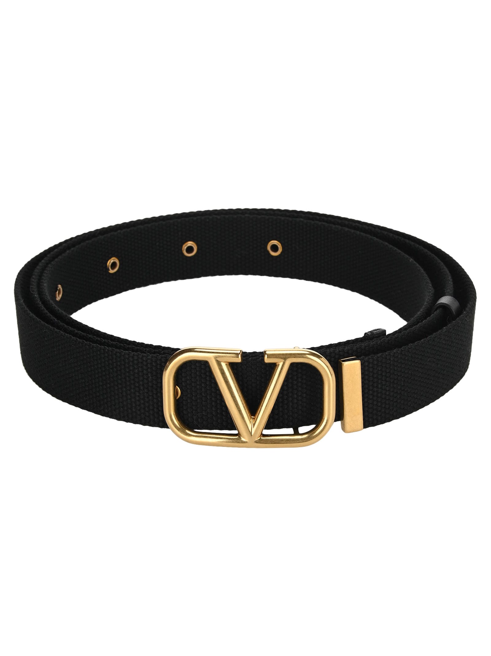 Valentino Garavani Men's Leather Belt With Logo Buckle In Black | ModeSens