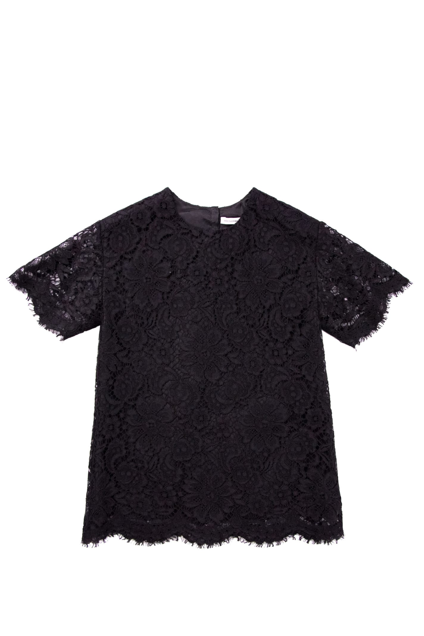 Dolce & Gabbana Kids' Lace Blouse In Back