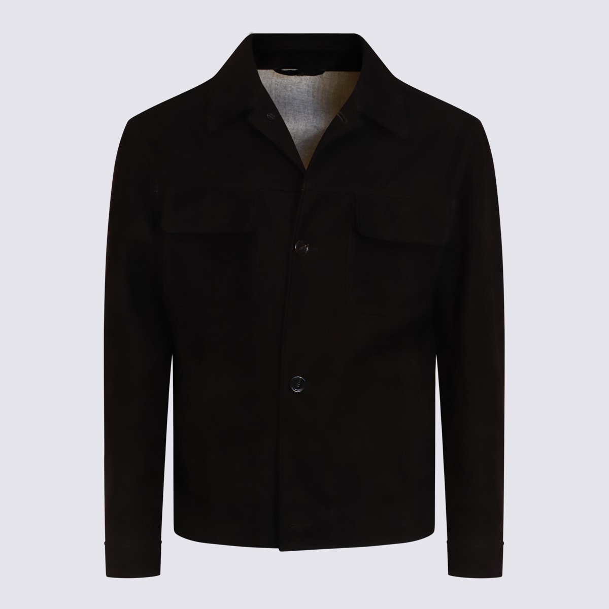 Shop Lardini Black Leather Jacket