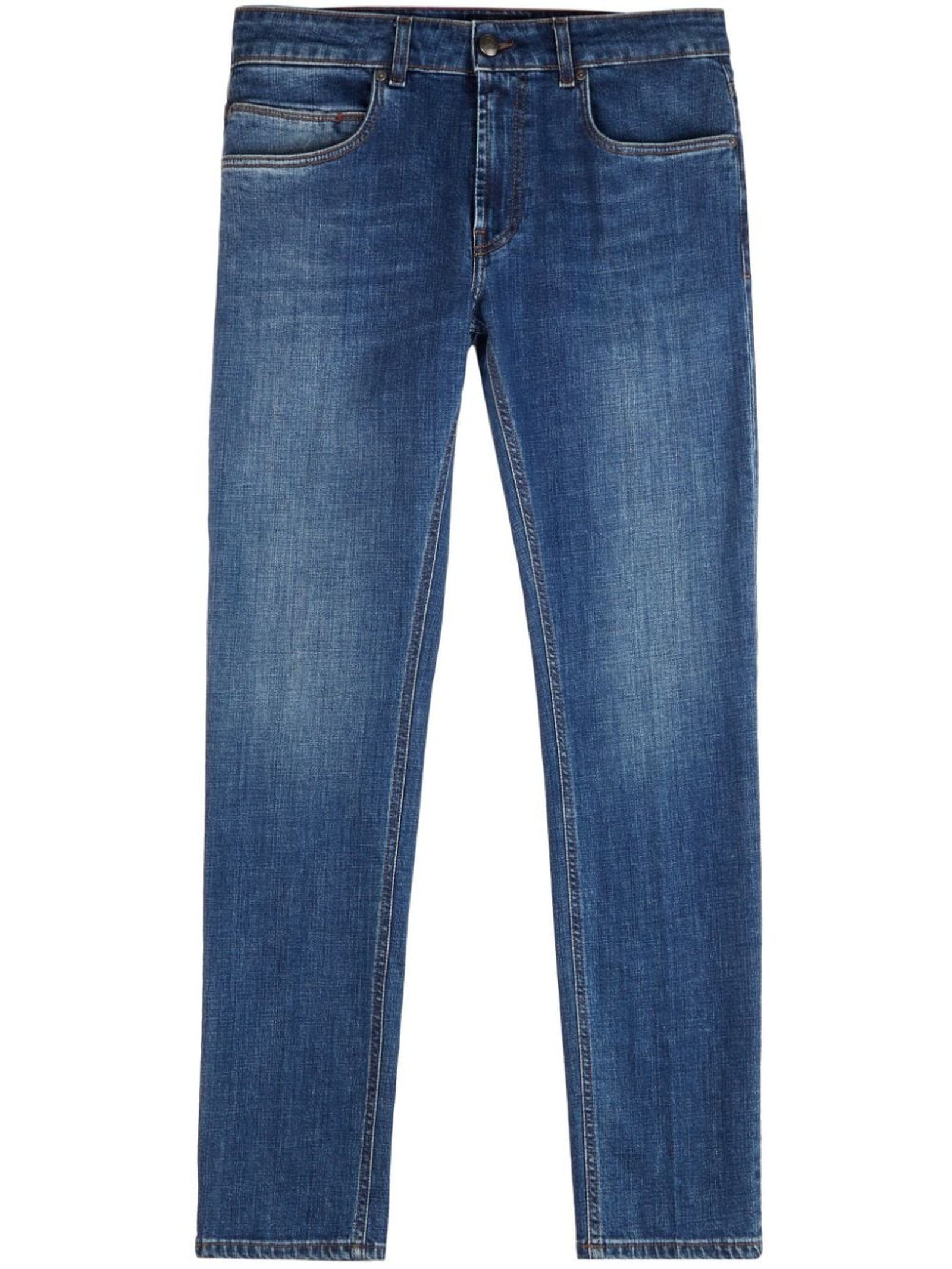 Shop Fay Jeans Slim In Cotone Elasticizzato Blu In Blue