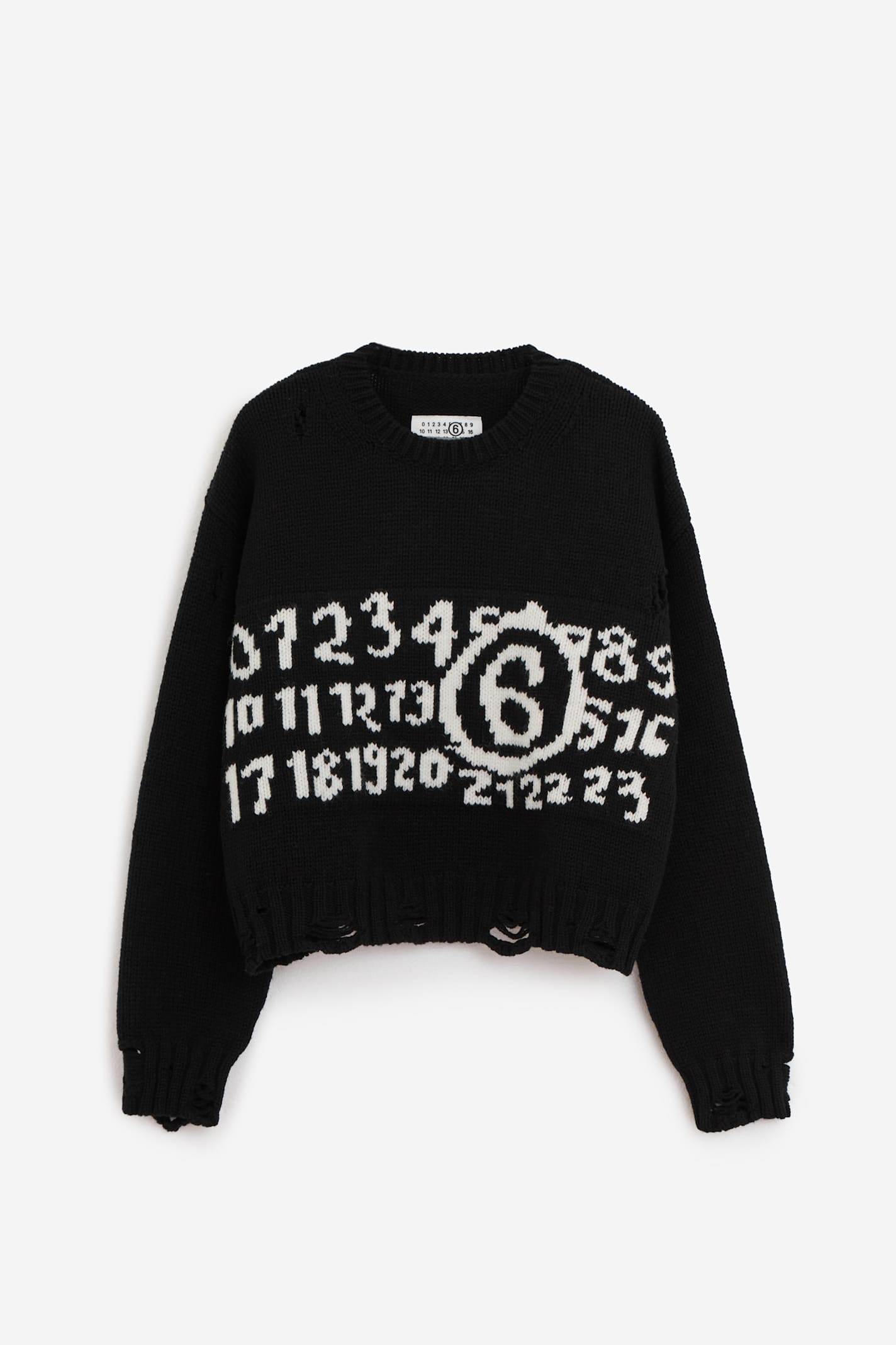 Shop Mm6 Maison Margiela Knitwear In Black