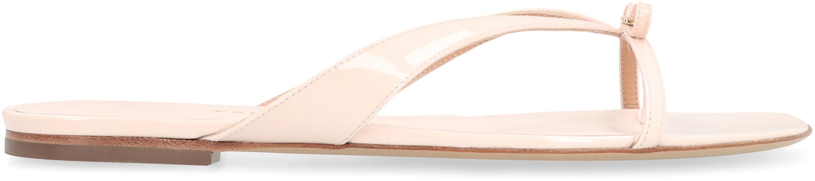 Ferragamo Women's Mini Bow Leather Flip-flops Sandal In Neutral