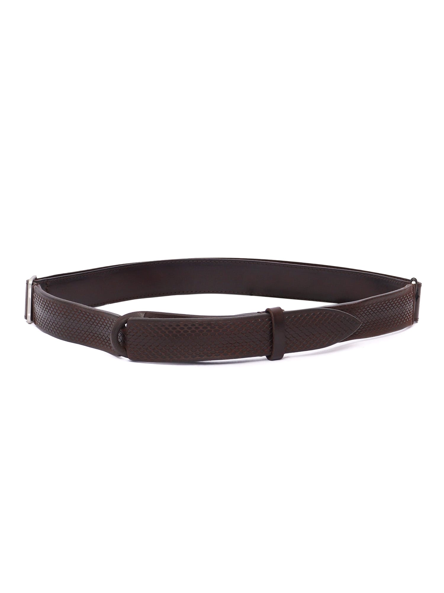 Orciani Textured Leather Belt In Burgundy